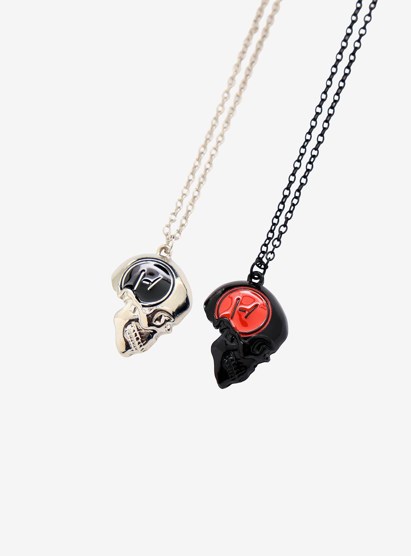 Twenty One Pilots Skull Best Friend Necklace Set, , alternate