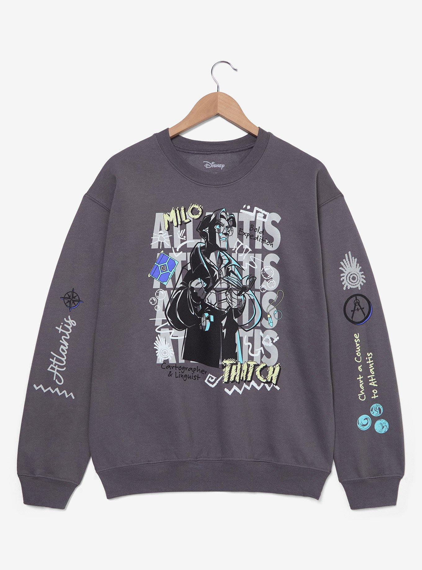 Disney Atlantis: The Lost Empire Milo Doodle Women's Crewneck - BoxLunch Exclusive, , hi-res