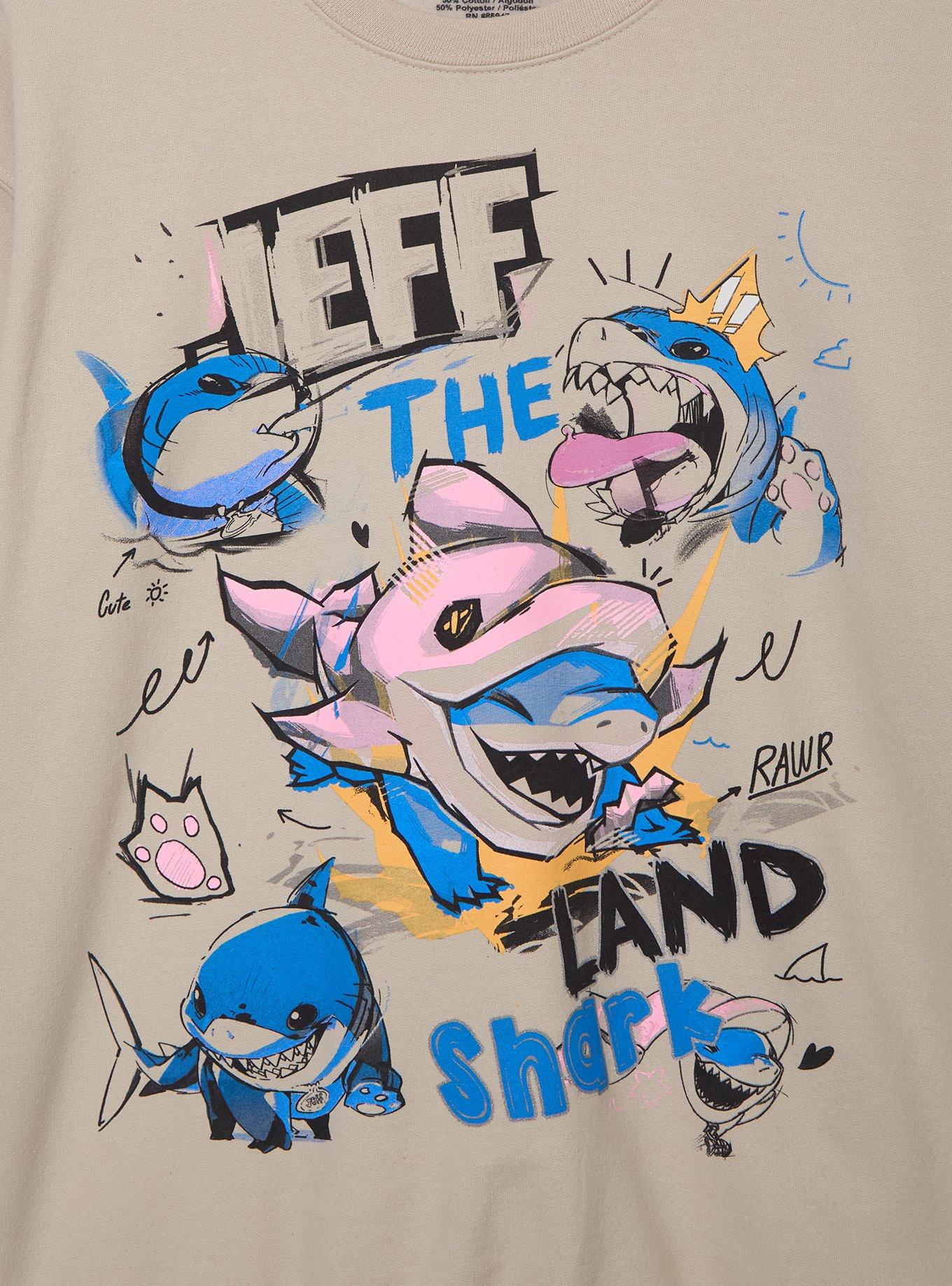 Marvel Rivals Jeff the Land Shark Doodle Portraits Women's Crewneck - BoxLunch Exclusive, SAND, alternate
