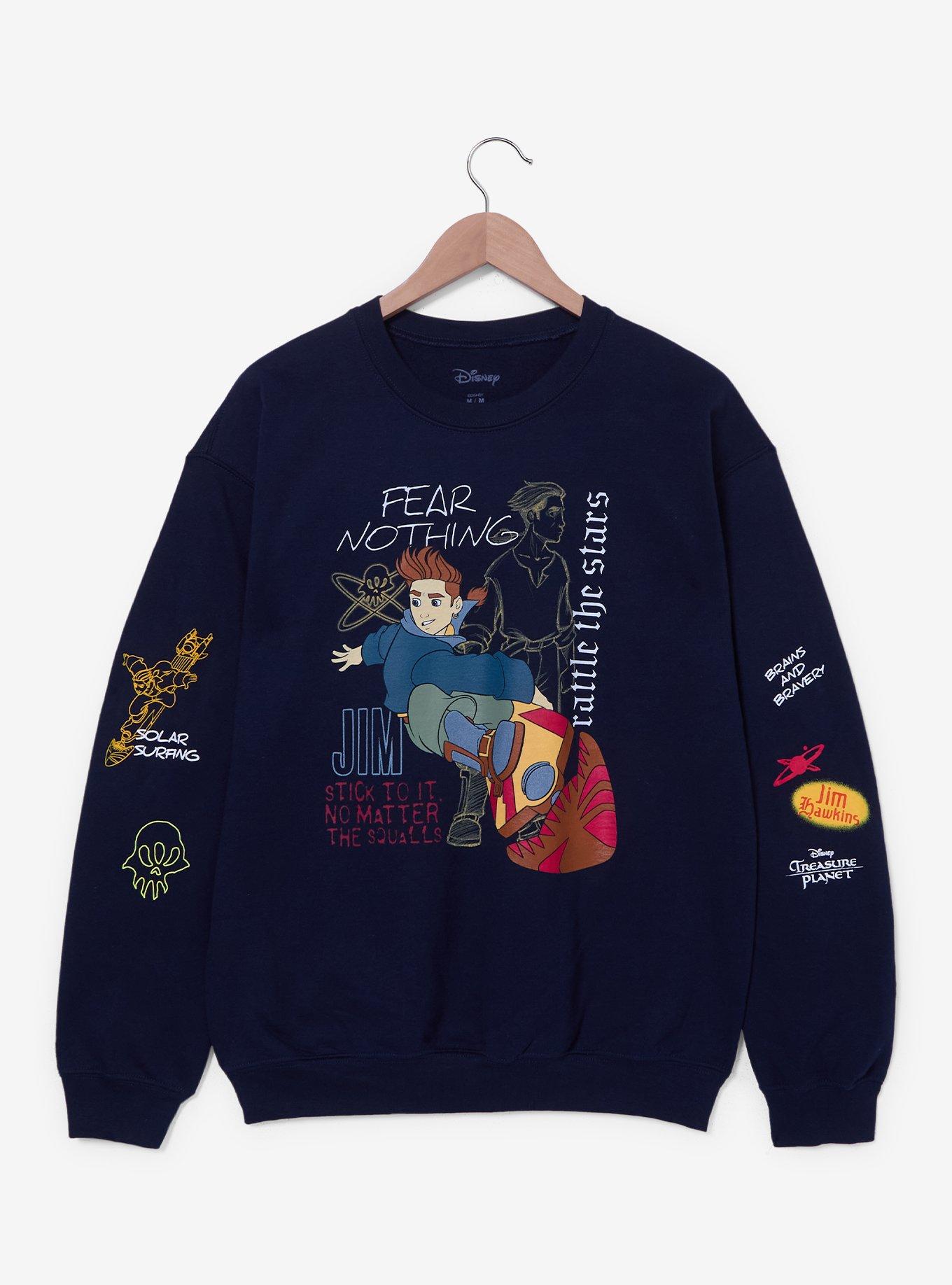 Disney Treasure Planet Jim Hawkins Doodle Women's Crewneck - BoxLunch Exclusive, , hi-res