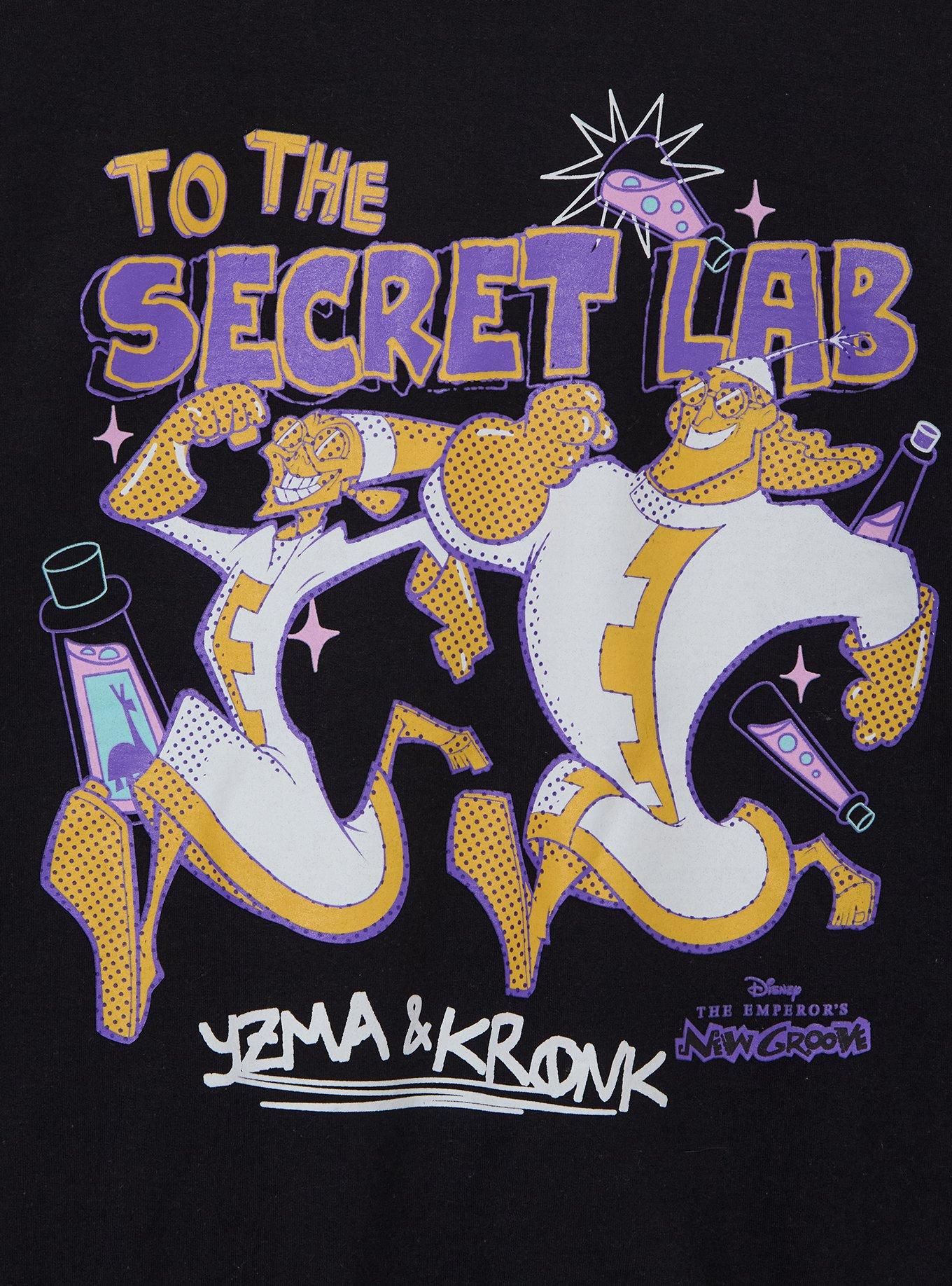 Disney The Emperor's New Groove Kronk & Yzma Secret Lab Doodle Women's Crewneck - BoxLunch Exclusive, BLACK, alternate