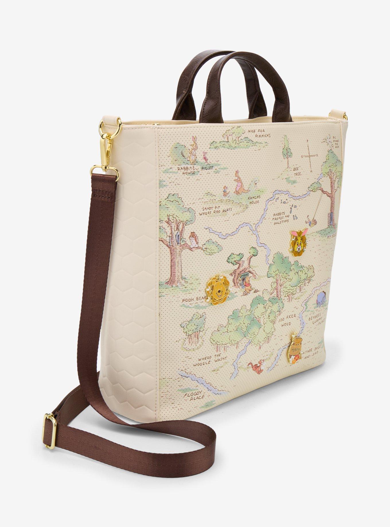 Loungefly Disney Winnie The Pooh Map Pin Collector Tote Bag, , hi-res