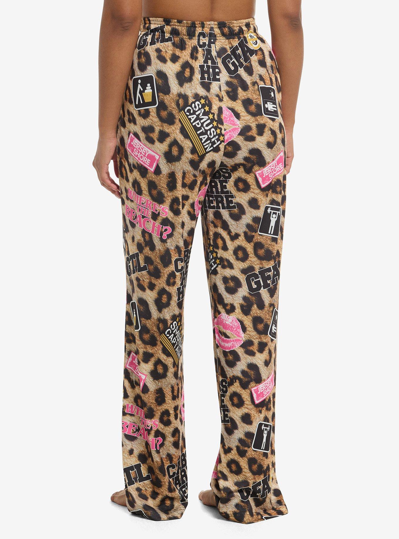 Jersey Shore Leopard Print Pajama Pants, , hi-res
