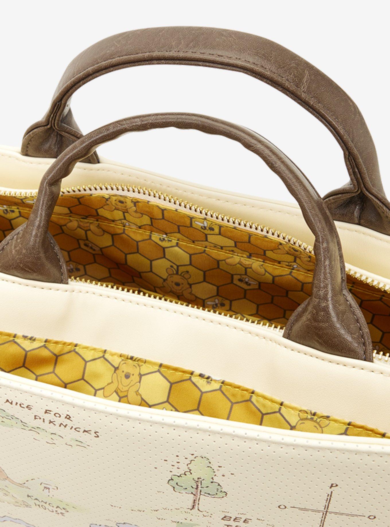 Loungefly Disney Winnie the Pooh Hundred Acre Wood Map Pin Display Tote Bag, , alternate