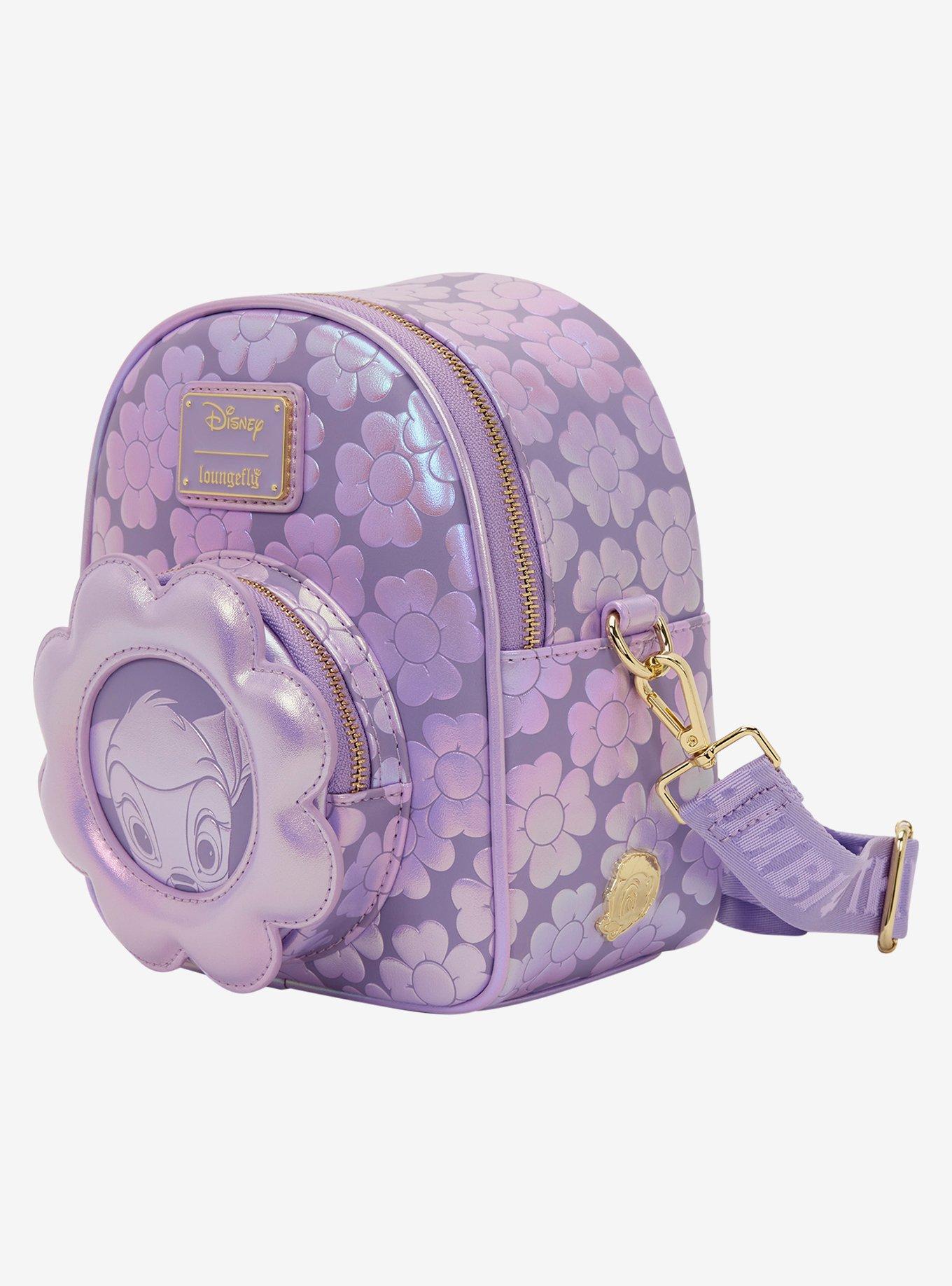 Loungefly Disney Bambi Floral Iridescent Convertible Mini Backpack, , hi-res