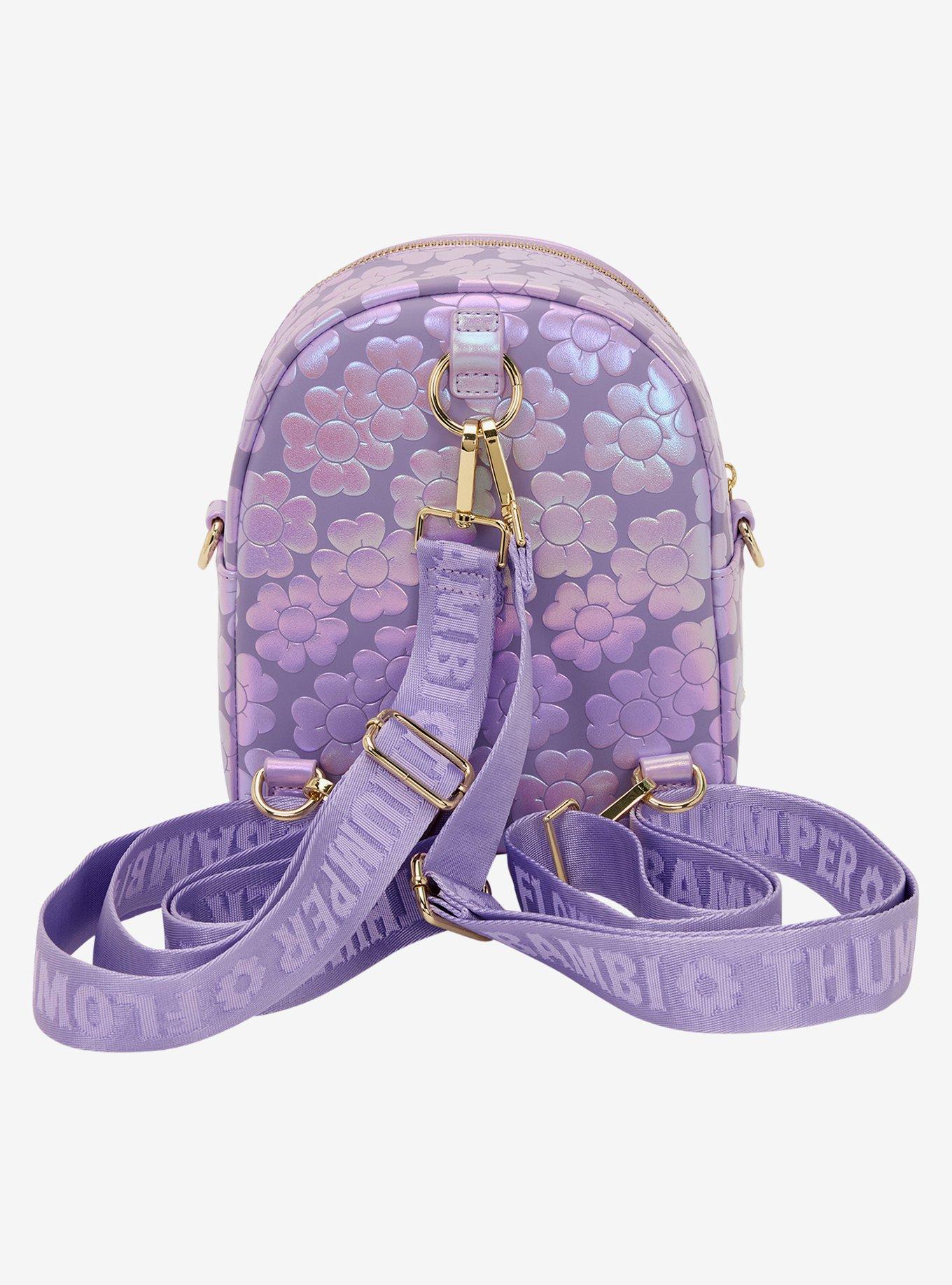 Loungefly Disney Bambi Floral Iridescent Convertible Mini Backpack, , alternate