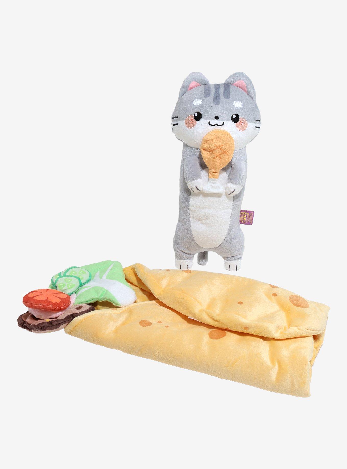 Burrito Grey Cat Wrap Plush, , alternate