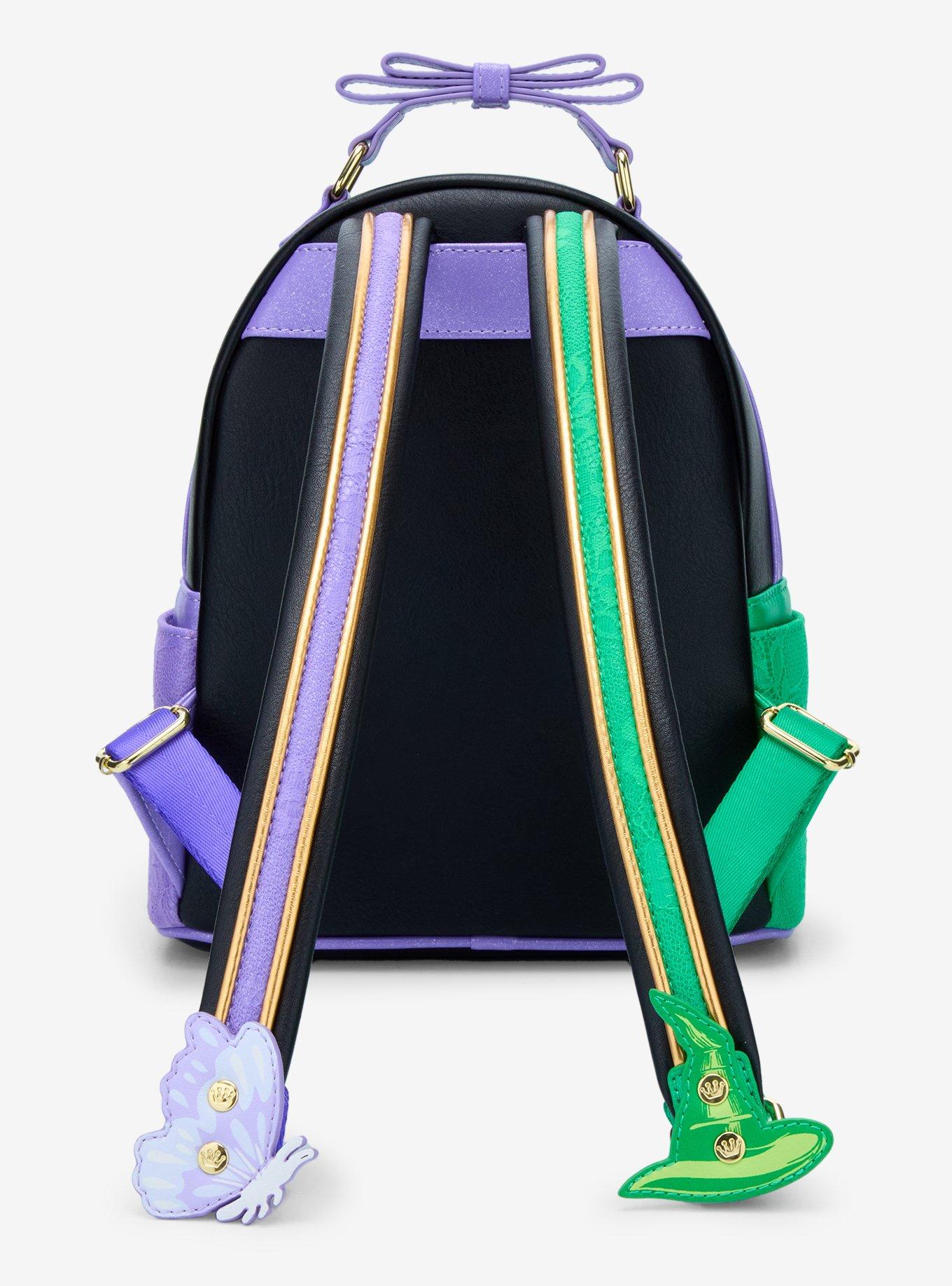 Loungefly Wicked Silhouette Floral Gem Mini Backpack, , alternate