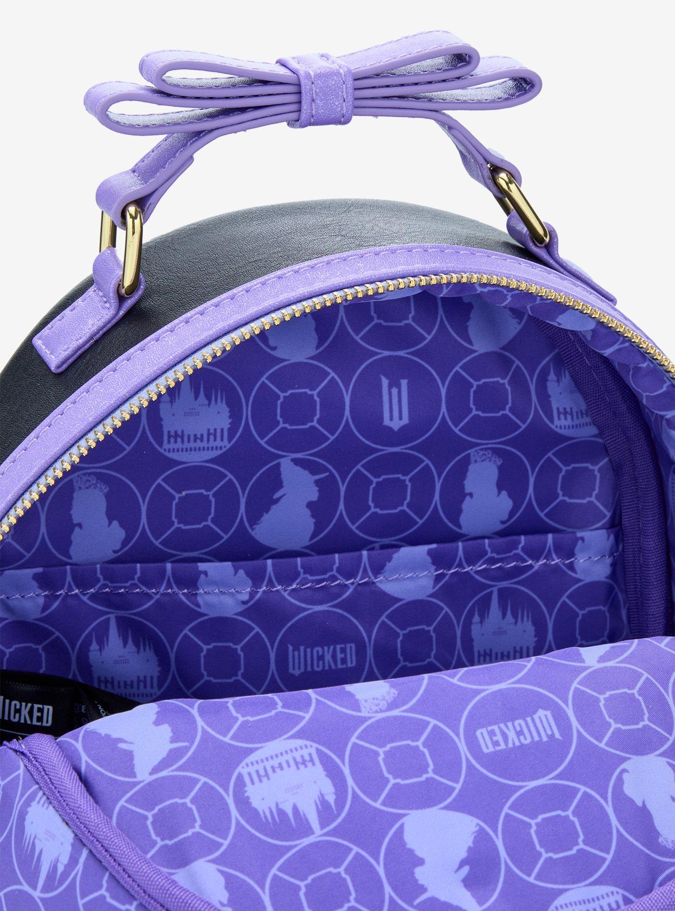 Loungefly Wicked Silhouette Floral Gem Mini Backpack, , alternate