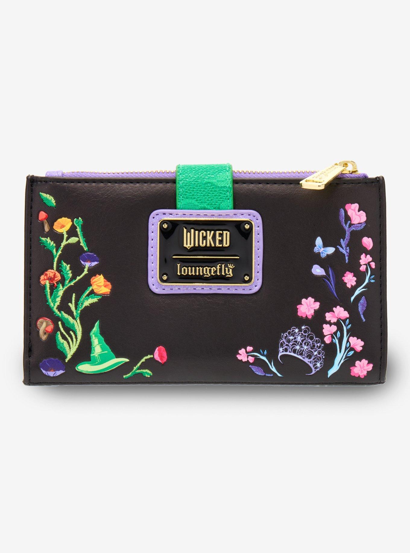 Loungefly Wicked Silhouette Floral Gem Wallet, , alternate