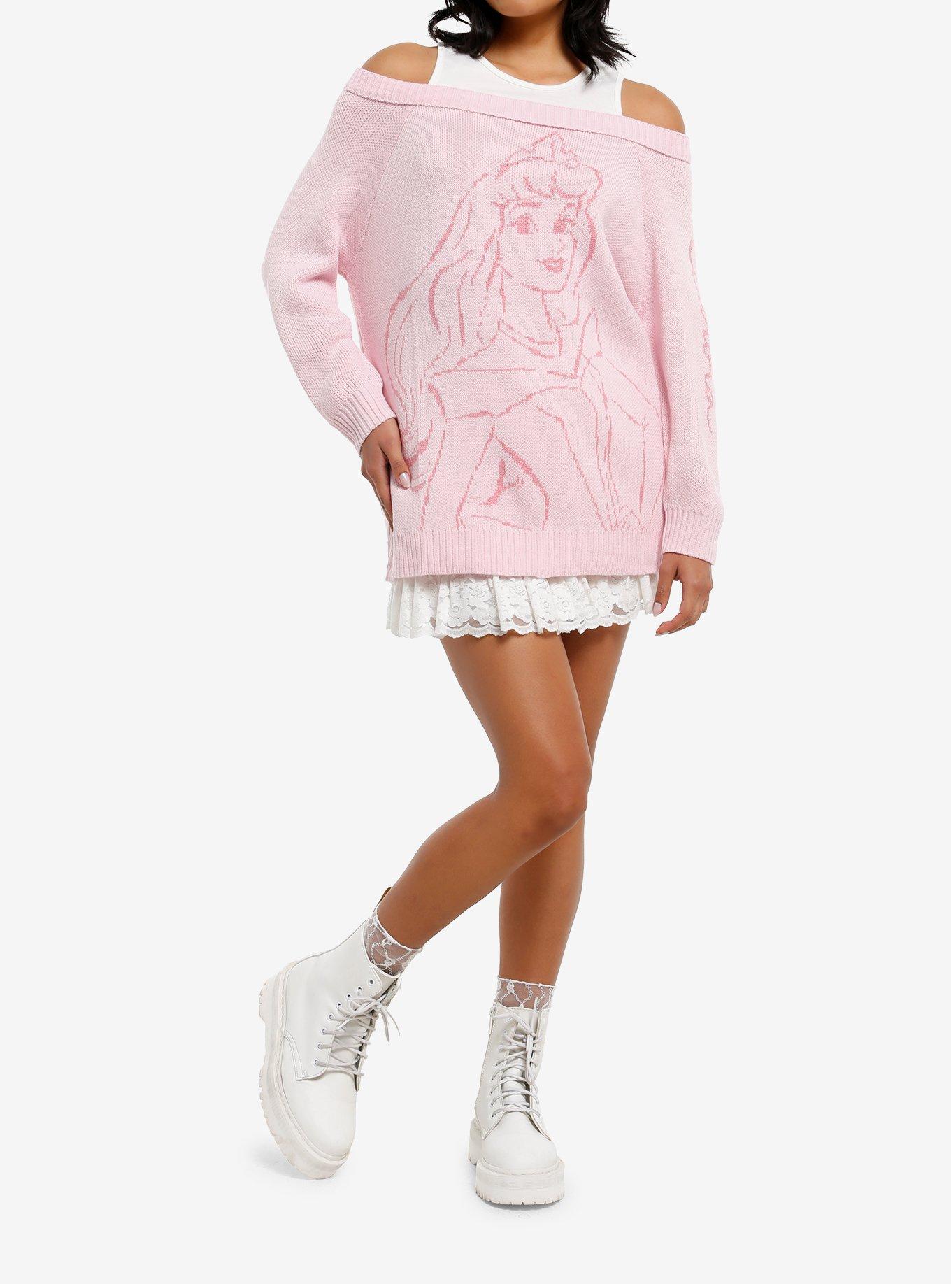 Her Universe Disney Sleeping Beauty Aurora Cold-Shoulder Sweater, , hi-res