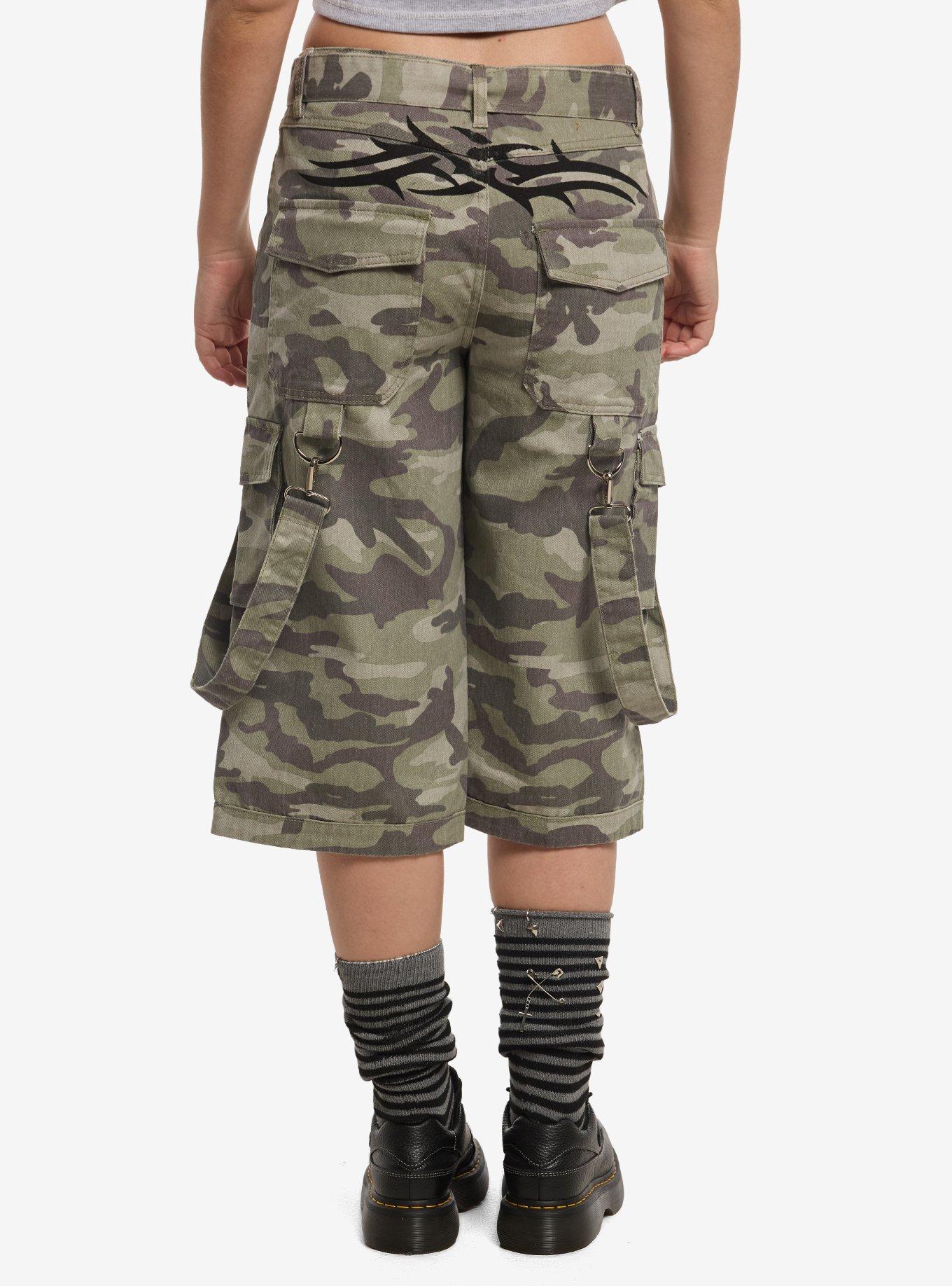 Camouflage Cargo Jorts, , hi-res