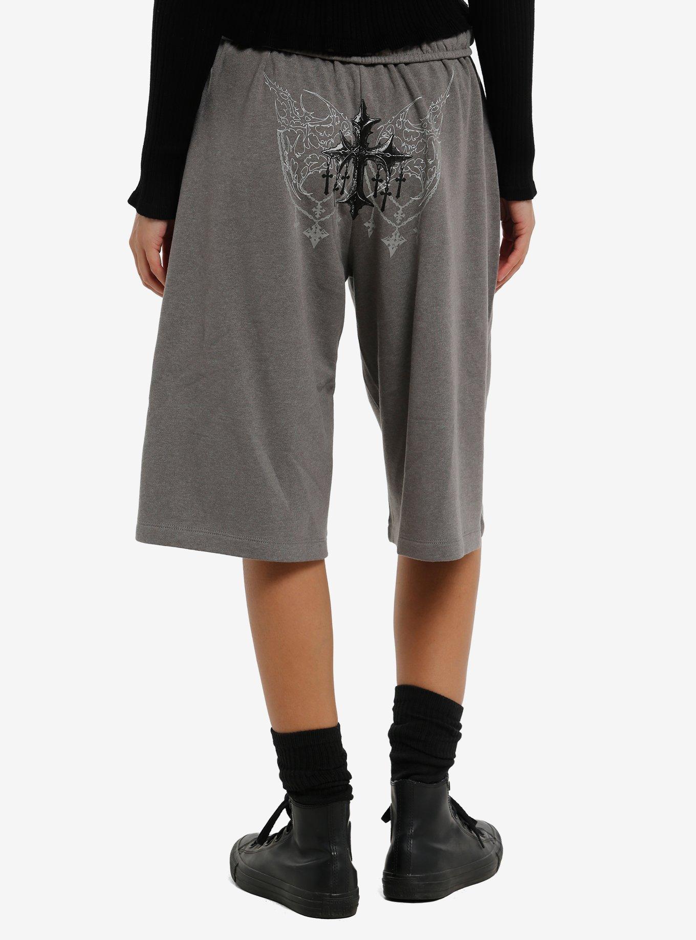 Social Collision Cyber Cross & Rosary Girls Lounge Shorts, , hi-res