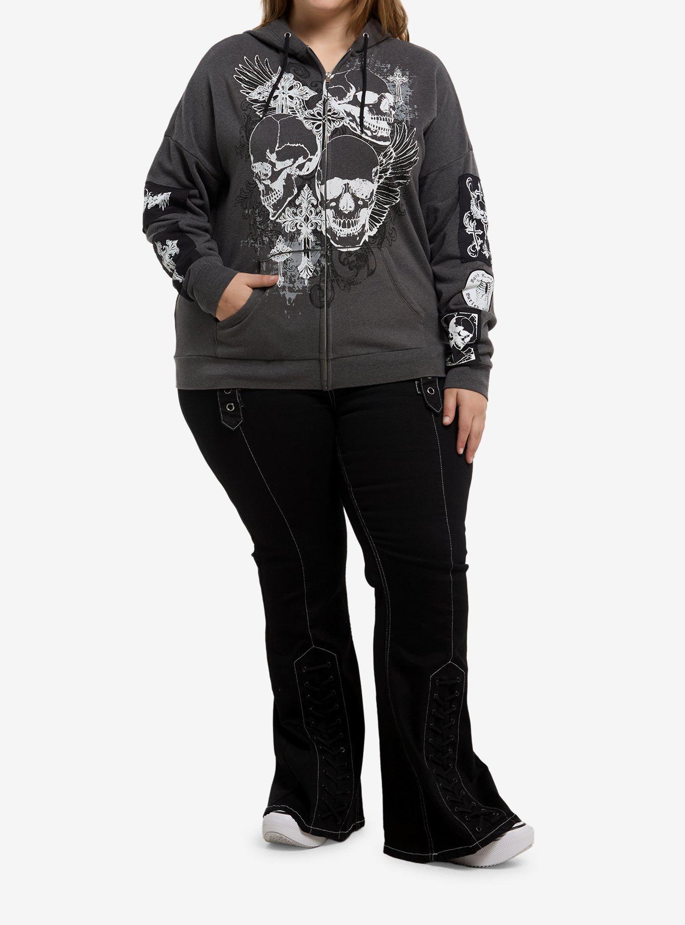 Skulls & Patches Girls Hoodie Plus Size, , hi-res
