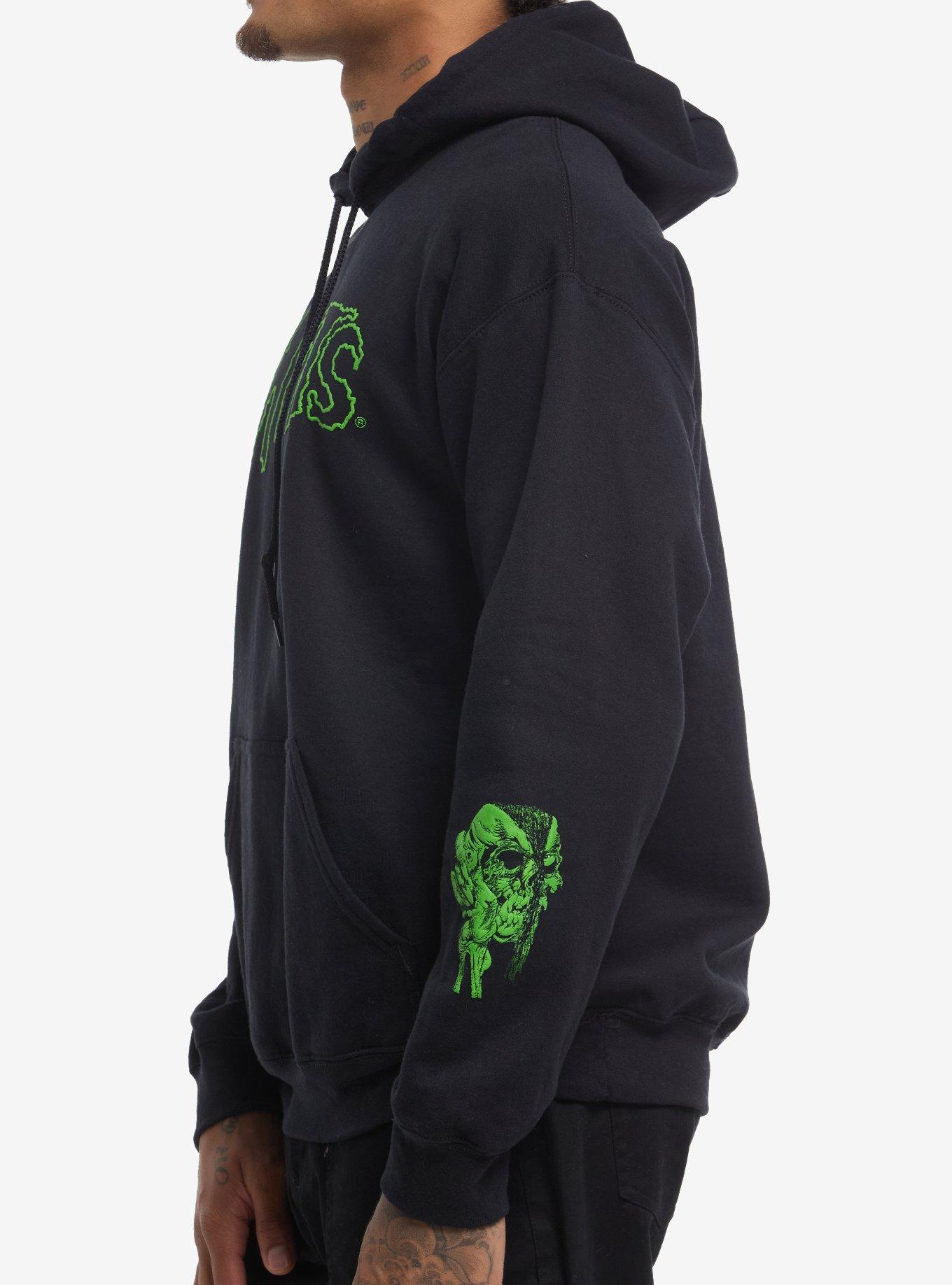 Misfits Decaying Skull Hoodie, BLACK, alternate