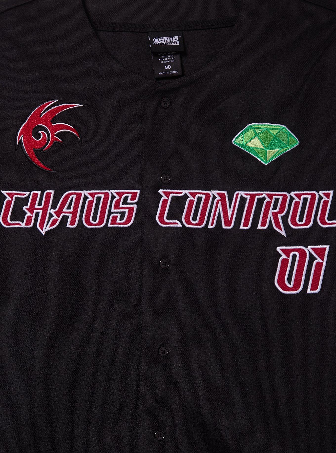 Sonic the Hedgehog Shadow Icons Baseball Jersey &mdash; BoxLunch Exclusive, BLACK, alternate