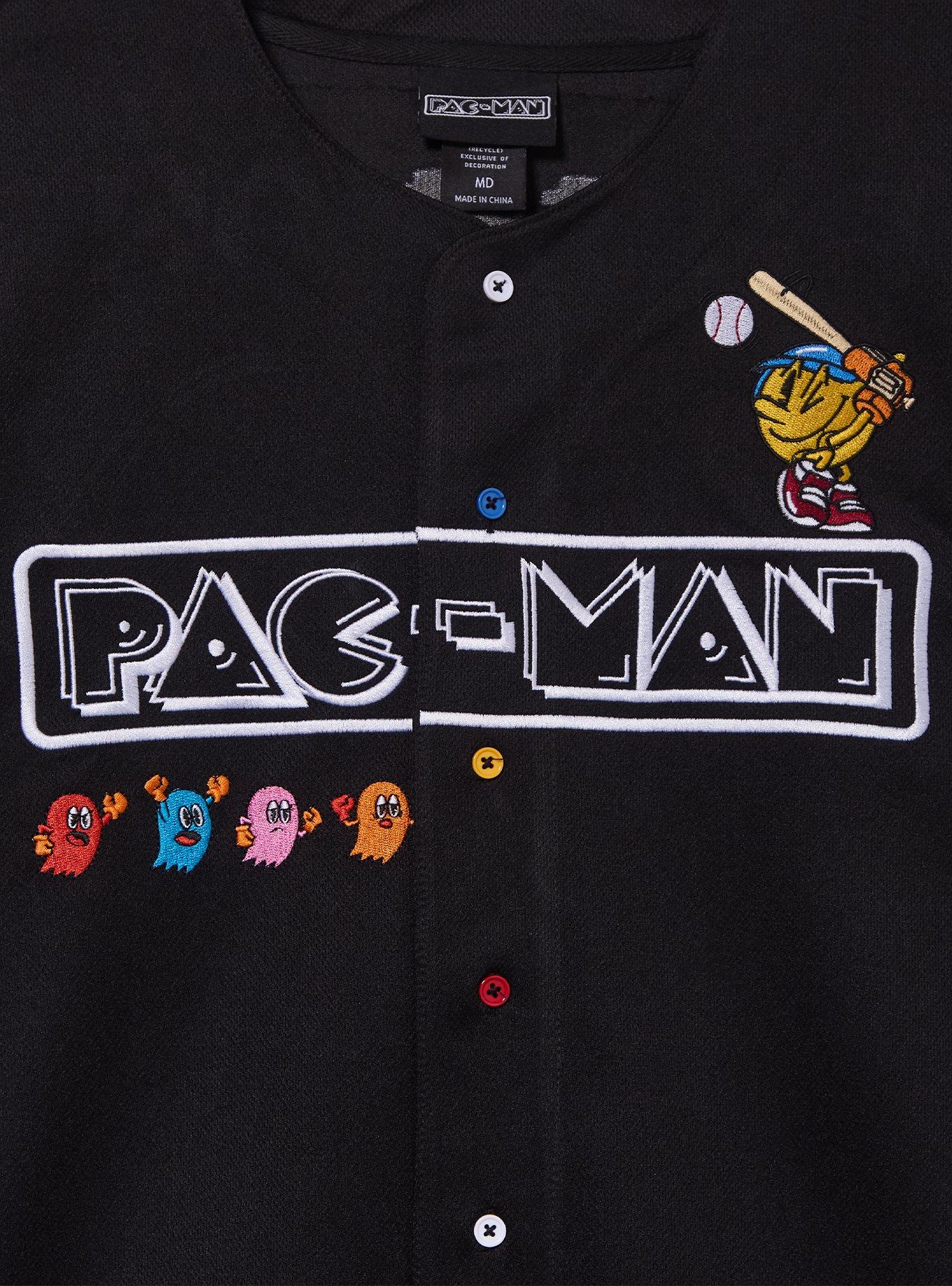 PAC-MAN Retro Baseball Jersey &mdash; BoxLunch Exclusive, BLACK, alternate