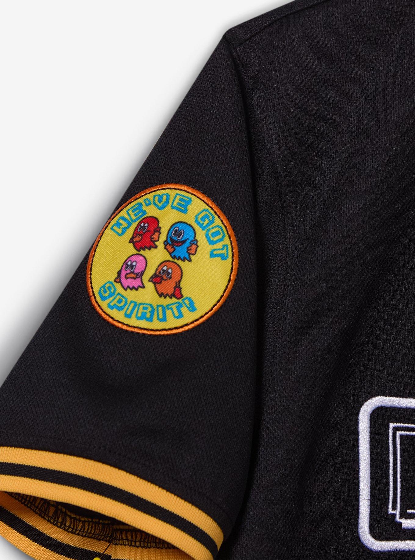 PAC-MAN Retro Baseball Jersey &mdash; BoxLunch Exclusive, BLACK, alternate