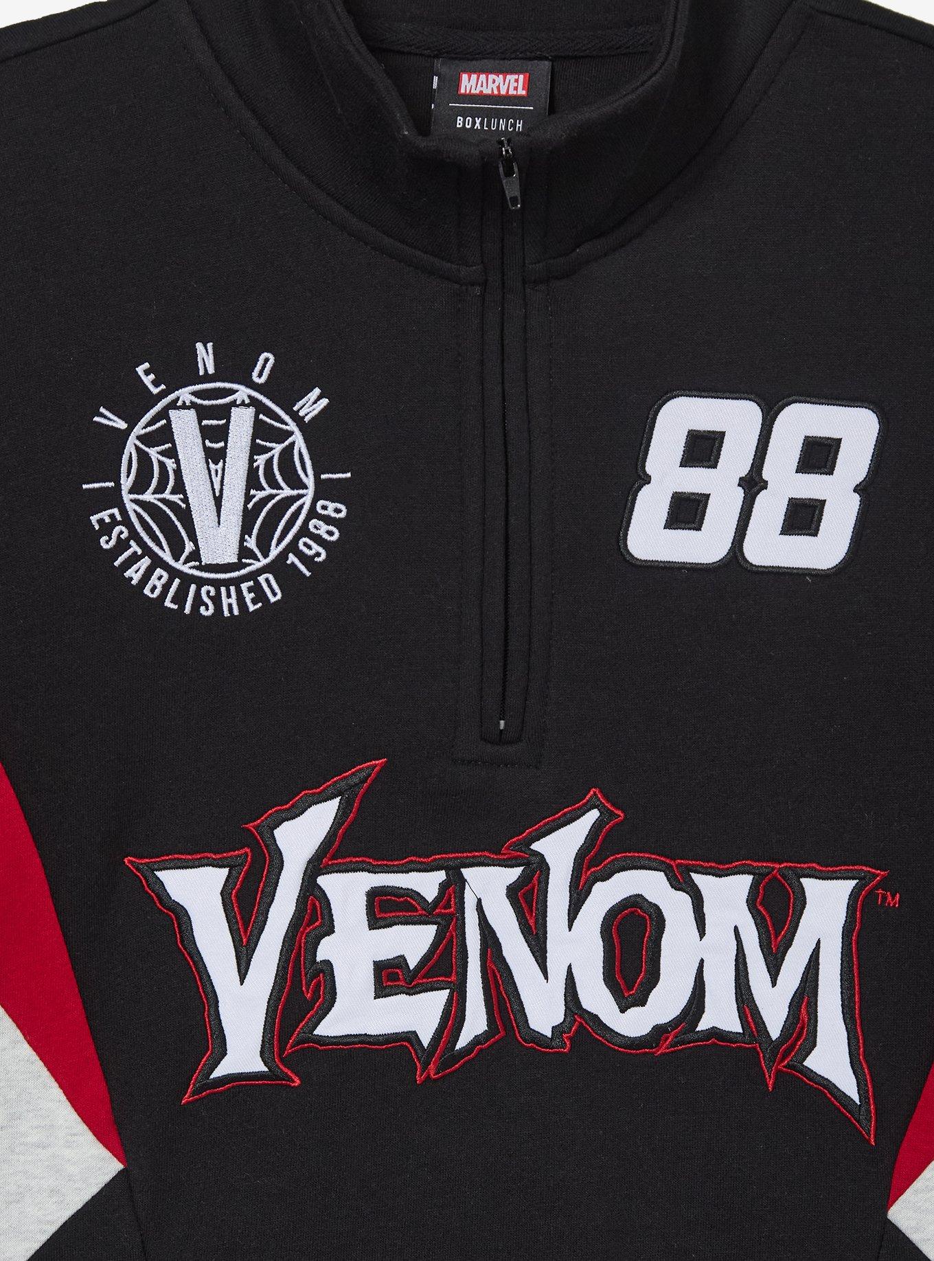 Venom Racing Quarter Zip Crewneck— BoxLunch Exclusive, BLACK, alternate