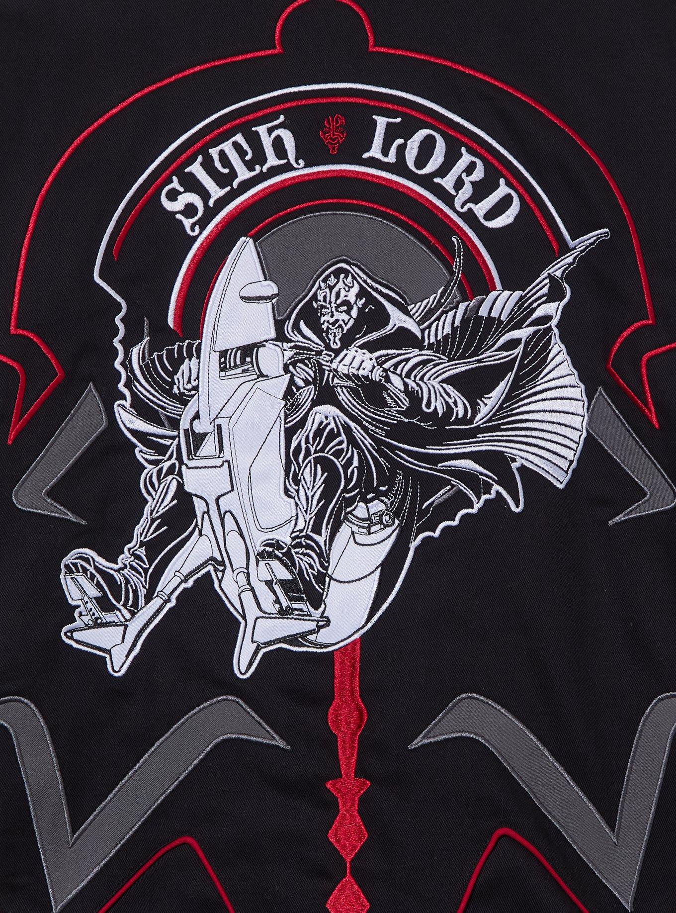 Star Wars Darth Maul Embroidered Moto Jacket - BoxLunch Exclusive, BLACK, alternate