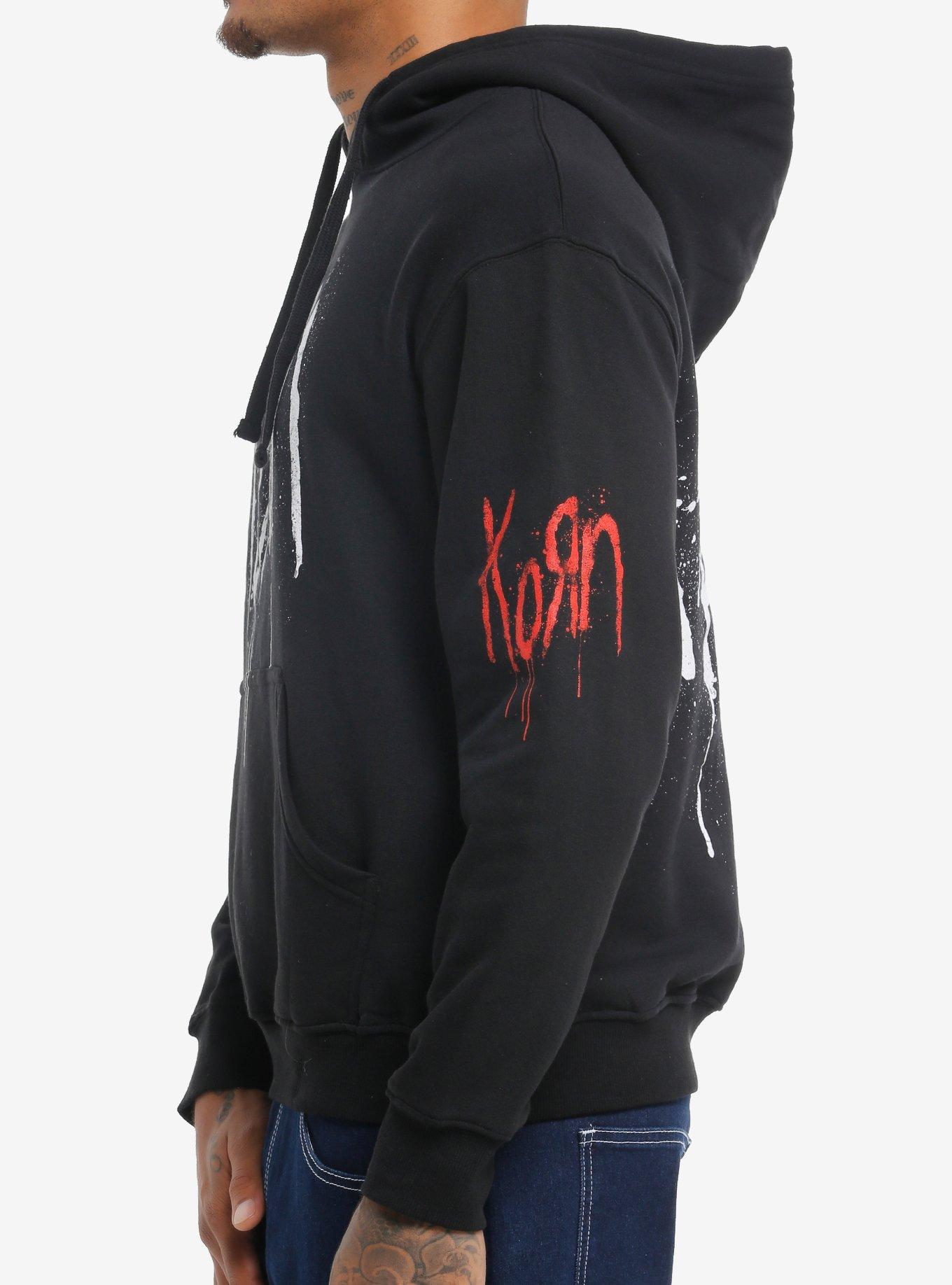 Korn Still A Freak Drip Text Hoodie, BLACK, alternate
