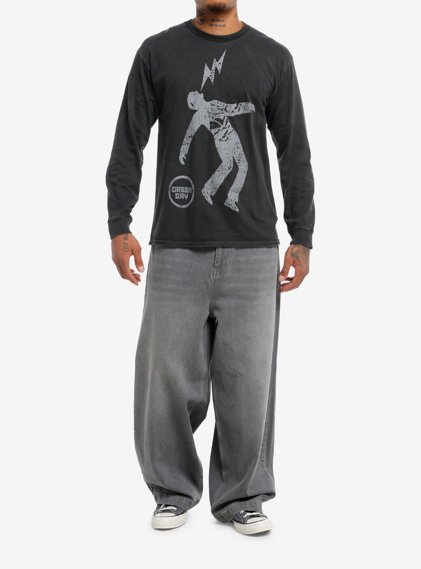 Green Day Lightning Faded Long-Sleeve T-Shirt, , hi-res