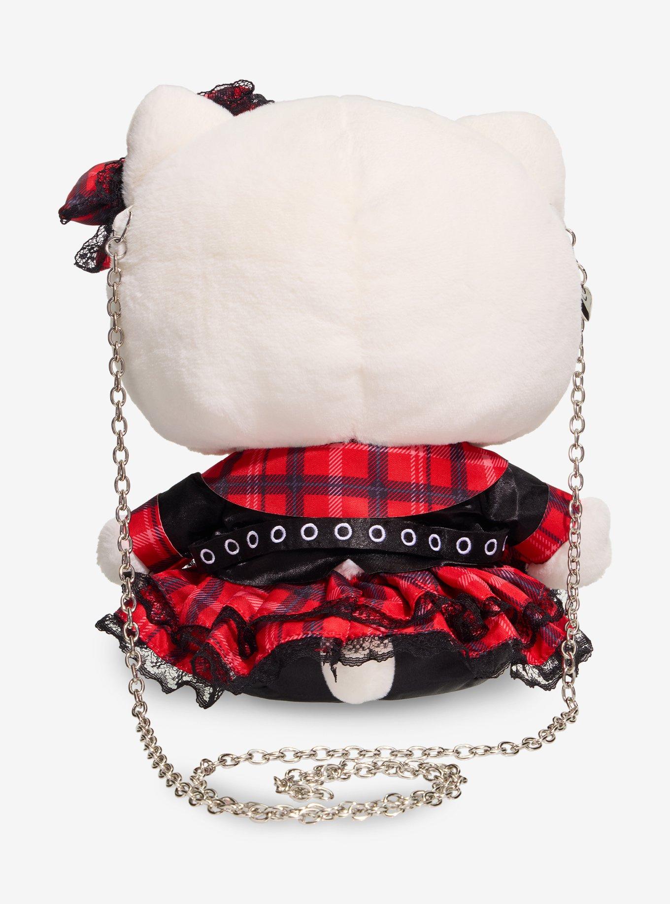 Sanrio Japan Originals Hello Kitty Plaid Plush Crossbody Bag, , alternate - view 3