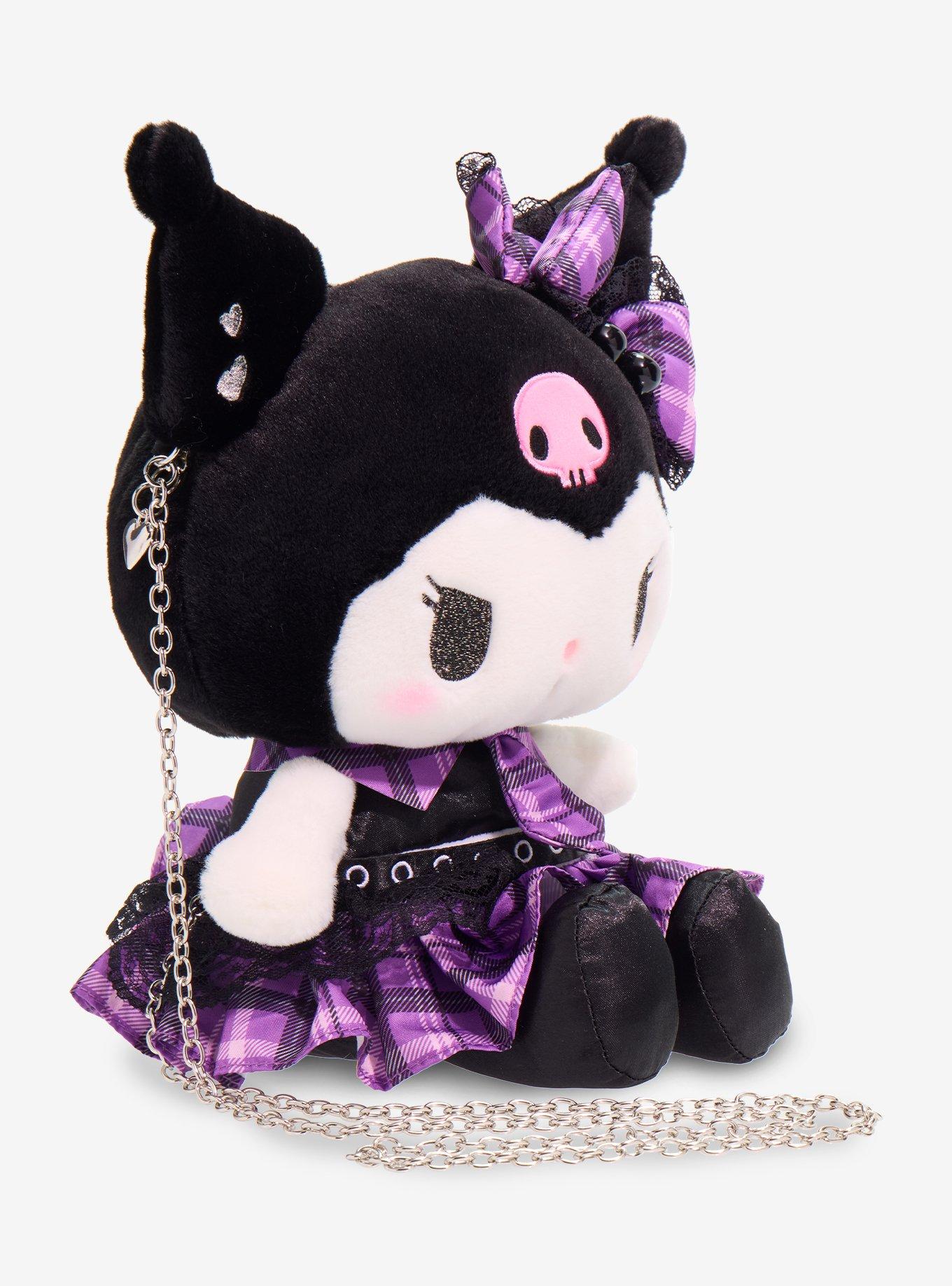 Sanrio Japan Originals Kuromi Plaid Plush Crossbody Bag, , hi-res
