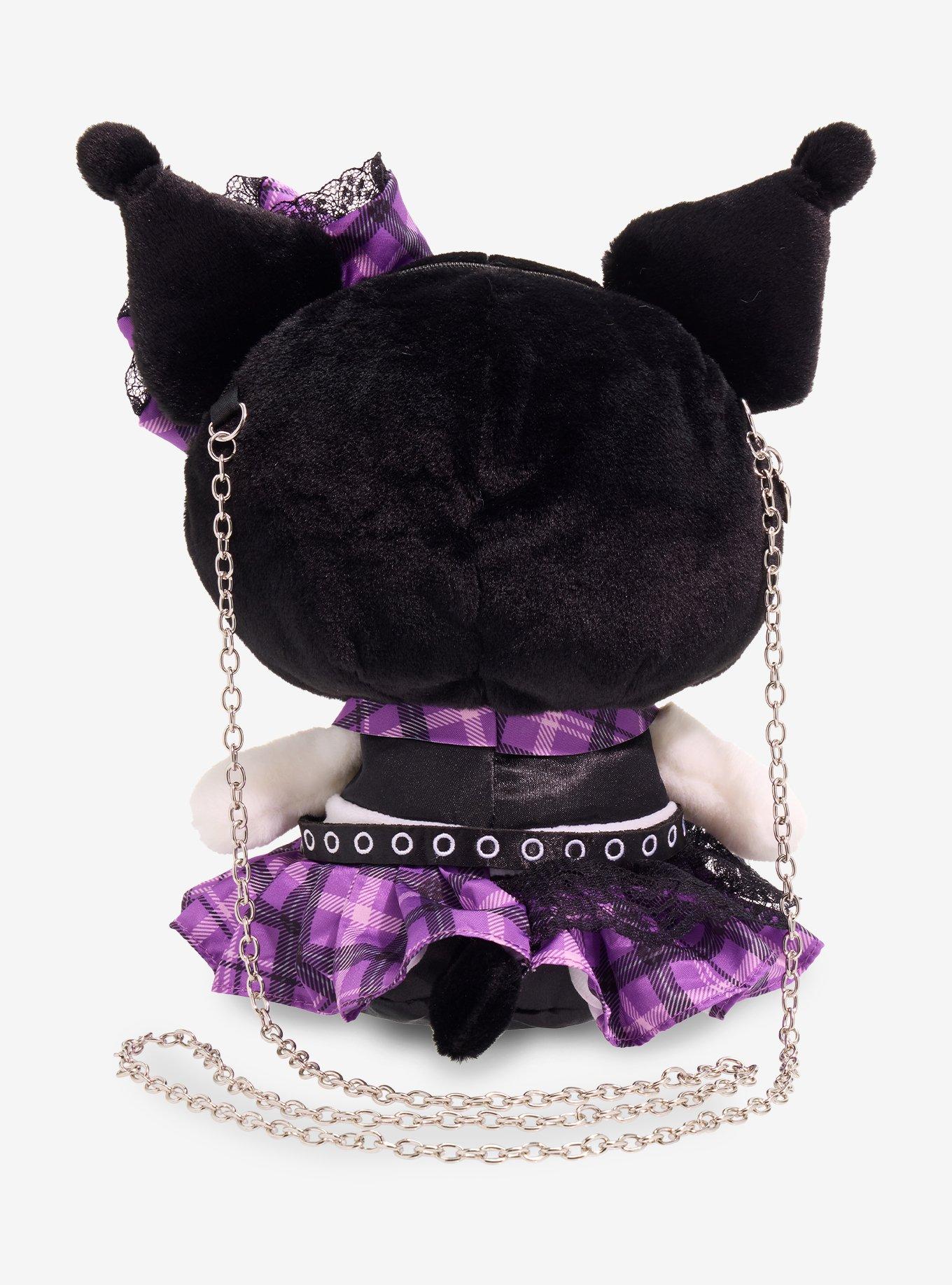 Sanrio Japan Originals Kuromi Plaid Plush Crossbody Bag, , alternate - view 3