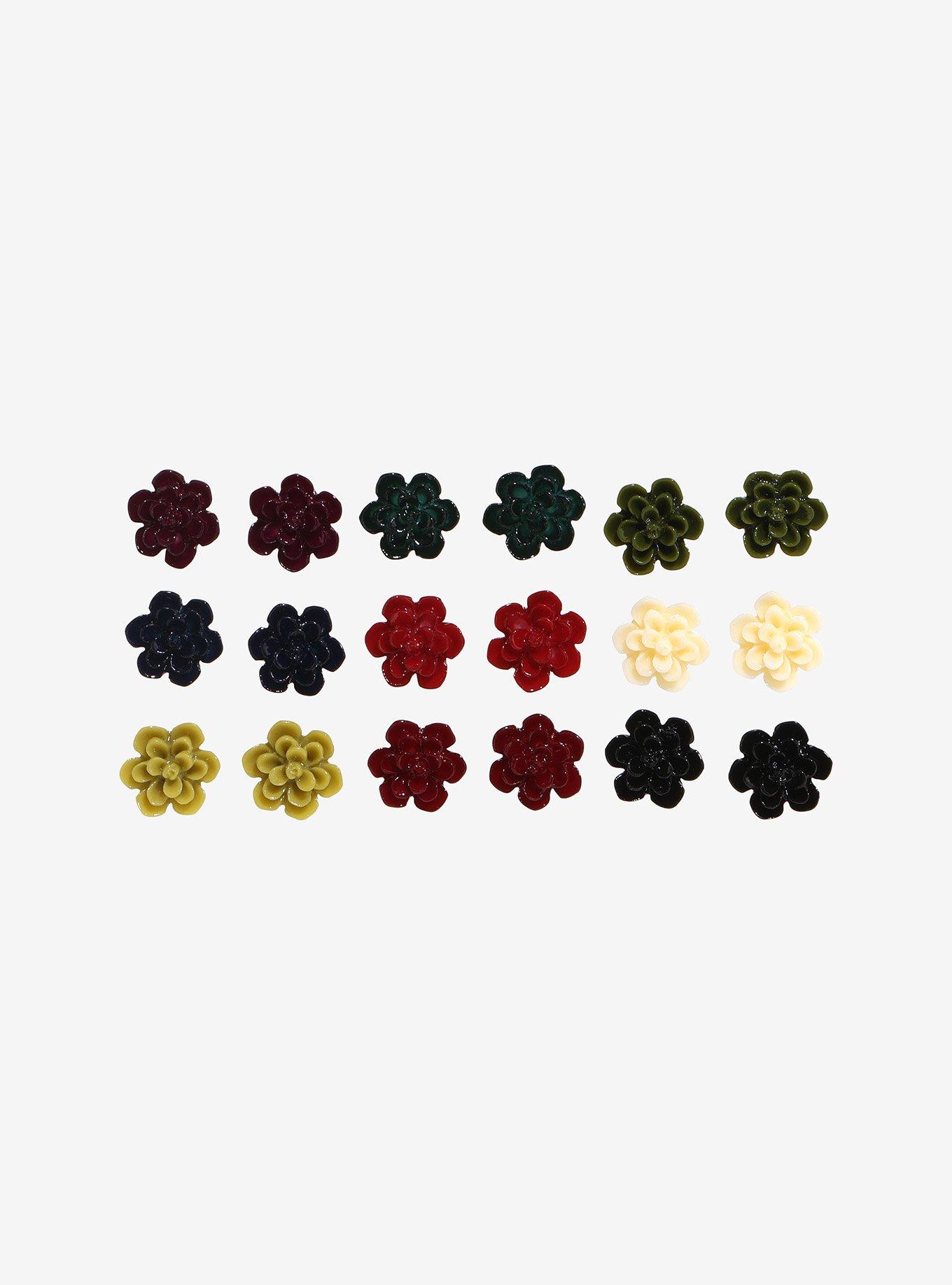 Thorn & Fable Succulent Garden Stud Earring Set, , hi-res