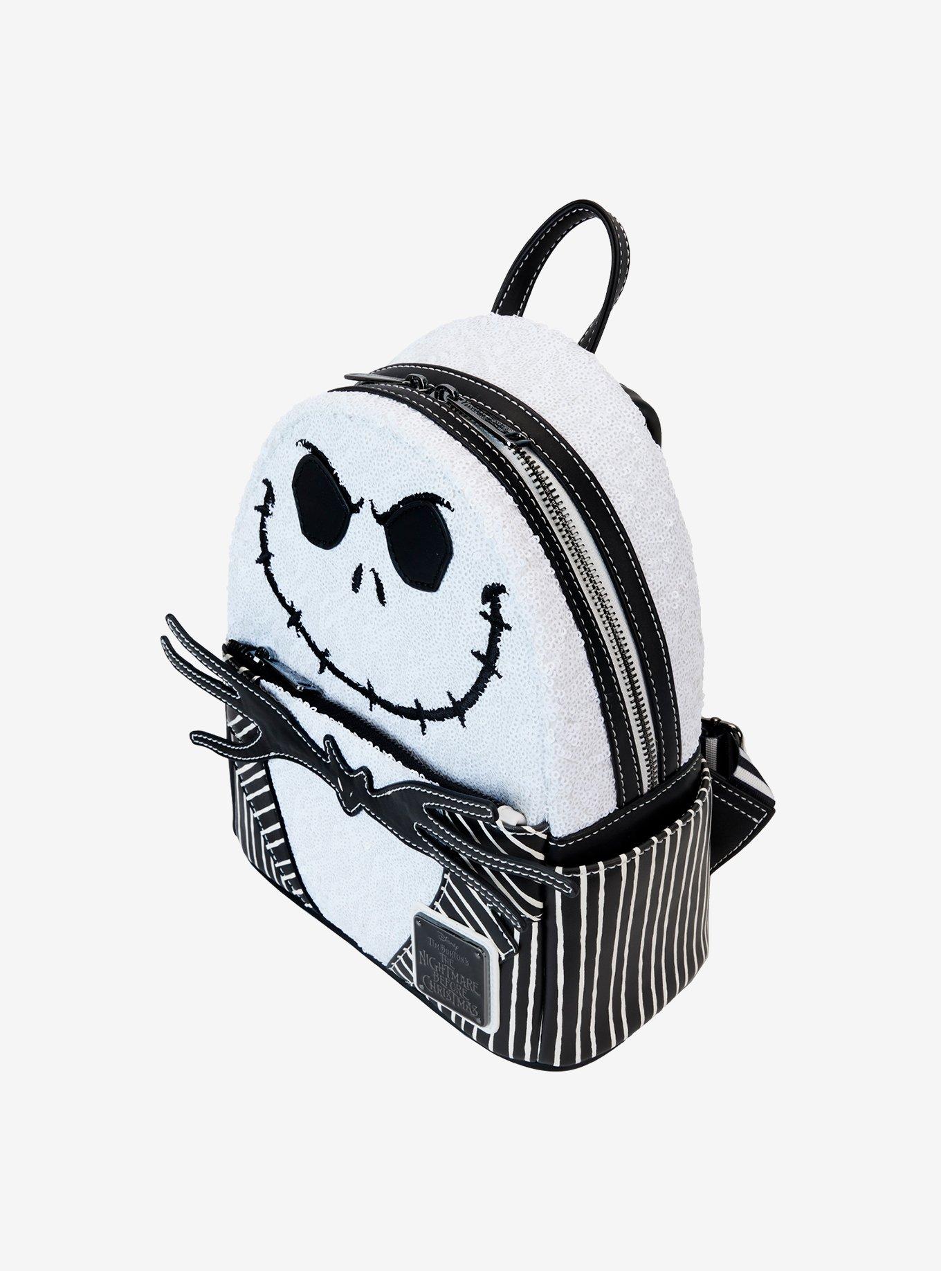 Loungefly The Nightmare Before Christmas Jack Skellington Sequin Mini Backpack, , alternate