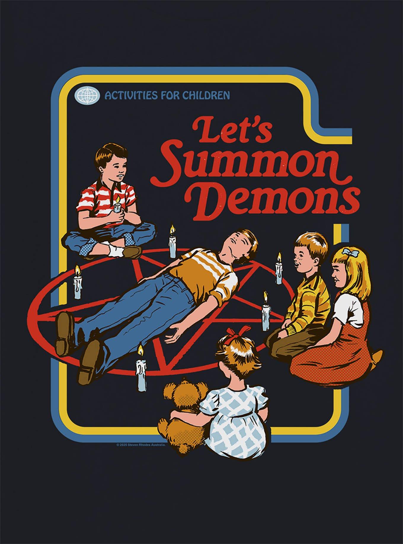 Steven Rhodes Let's Summon Demons Black T-Shirt, , hi-res