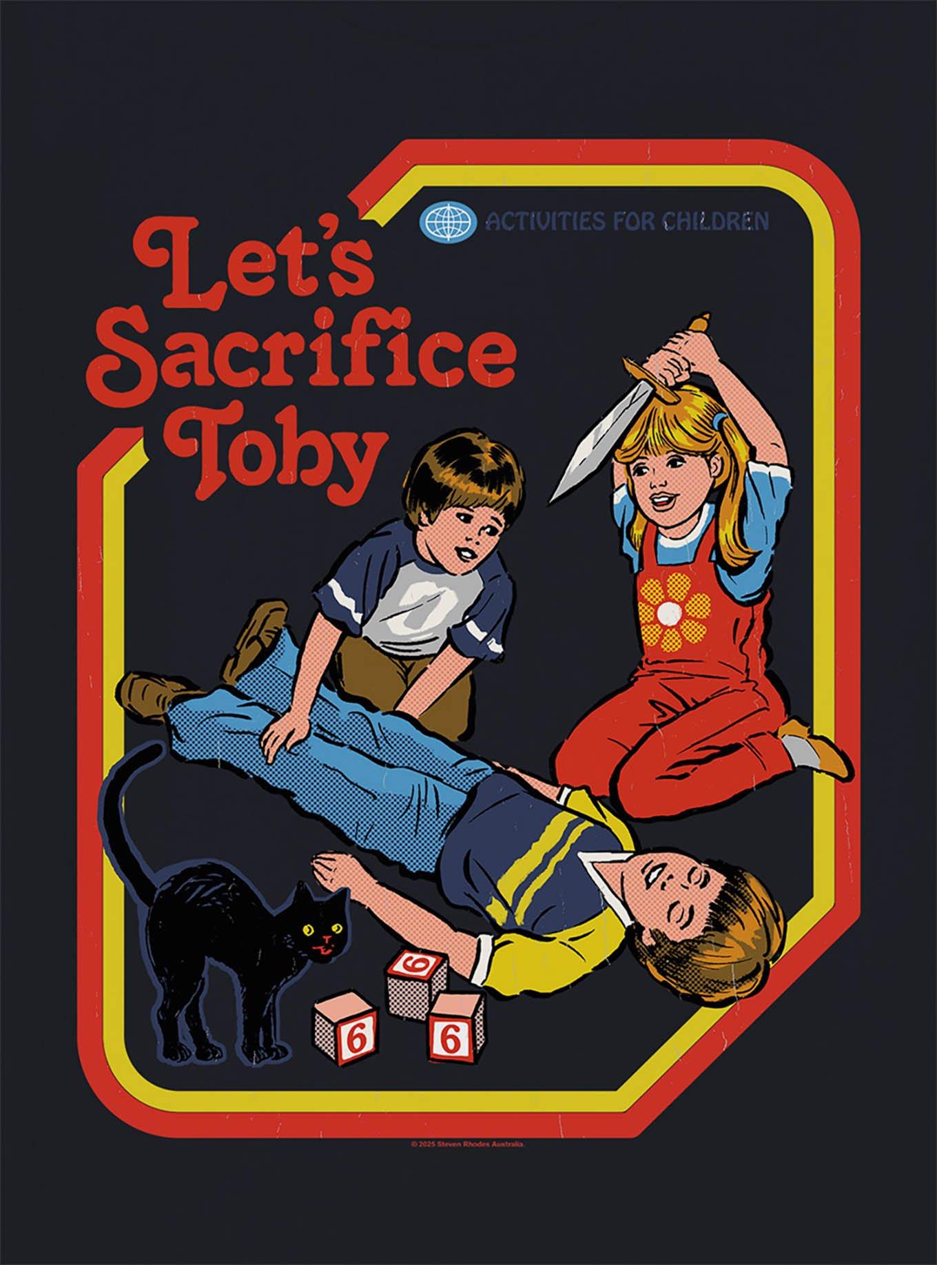 Steven Rhodes Let's Sacrifice Toby Black T-Shirt, , hi-res