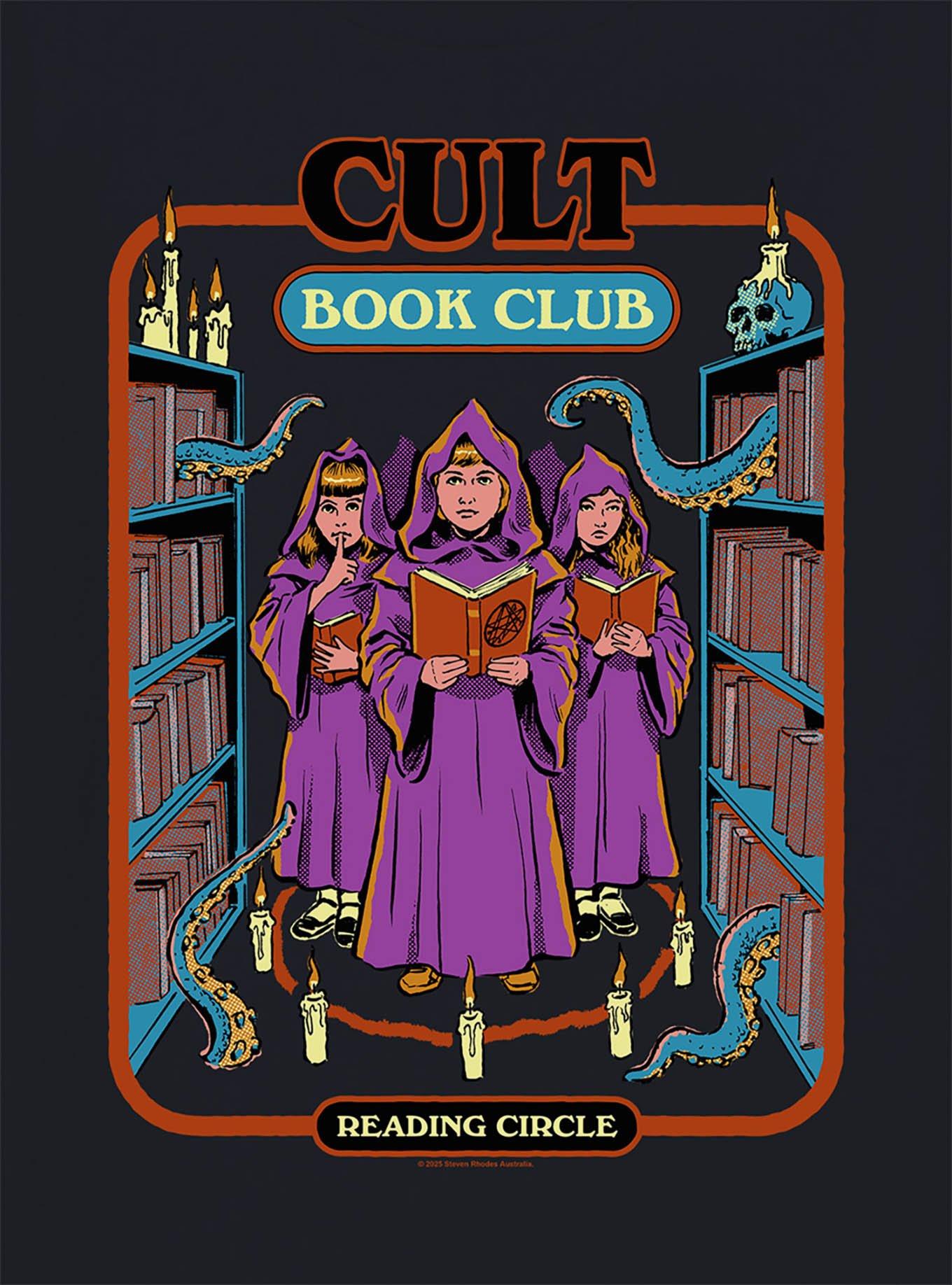 Steven Rhodes Cult Book Club Black T-Shirt, , hi-res