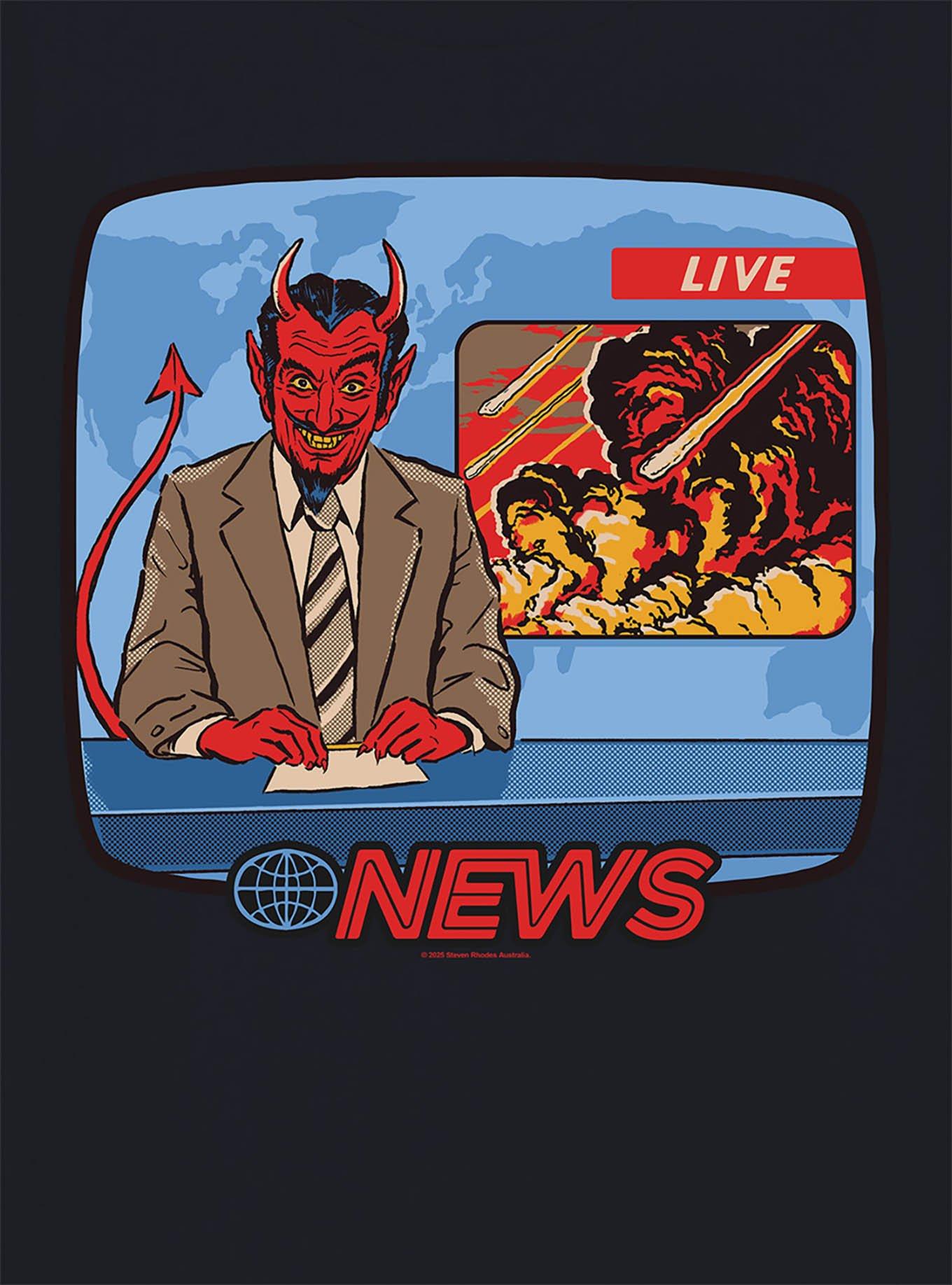Steven Rhodes Breaking News Black T-Shirt