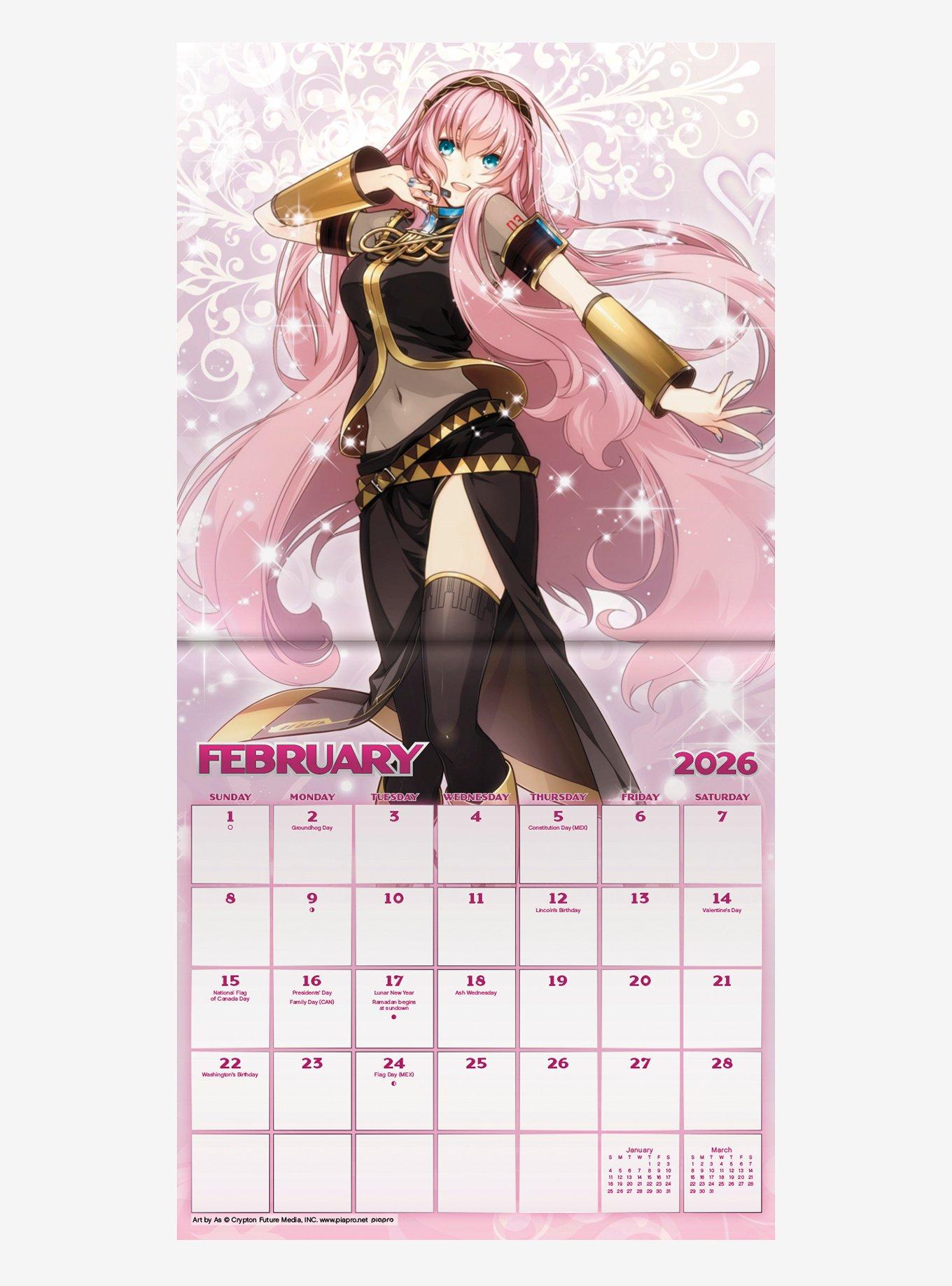 Hatsune Miku September 2025 - December 2026 Mini Calendar, , alternate