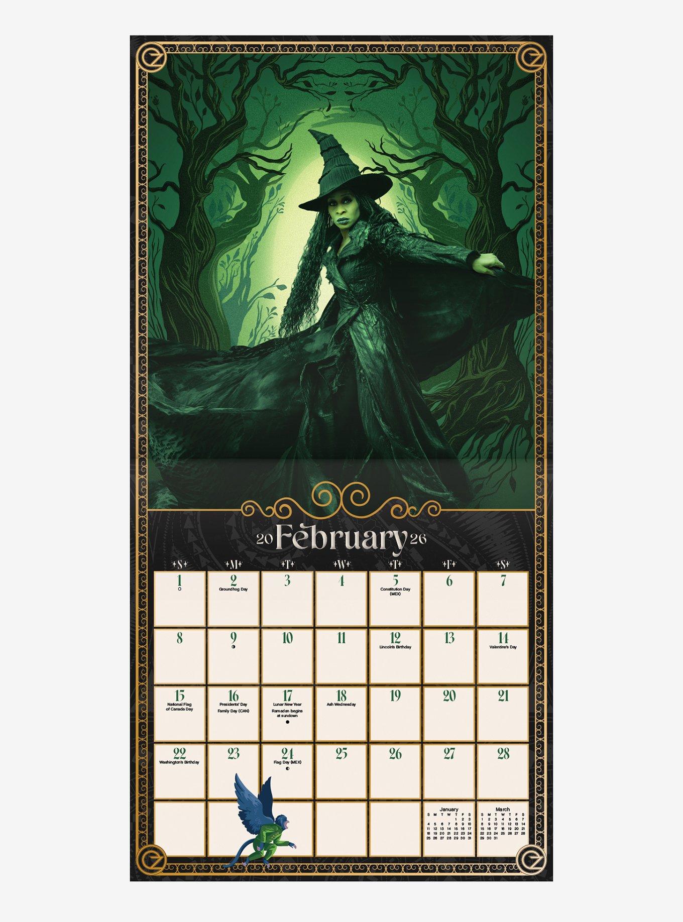 Wicked September 2025 - December 2026 Calendar, , alternate