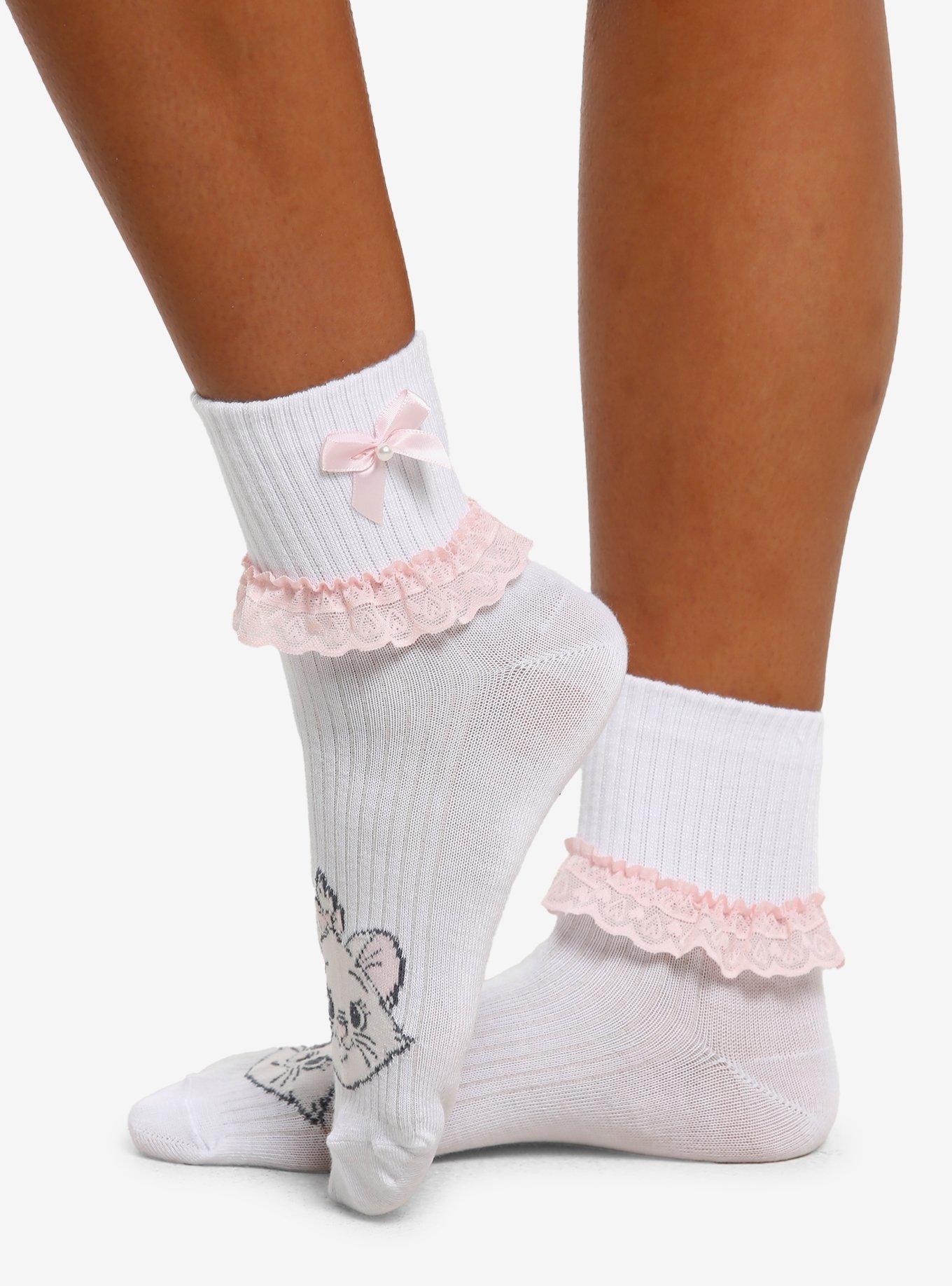 Disney The Aristocats Marie Ruffle Ankle Socks, , hi-res