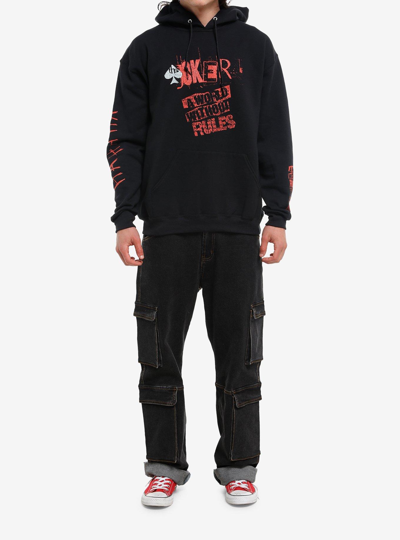 DC Comics The Joker World Without Rules Hoodie, BLACK, alternate