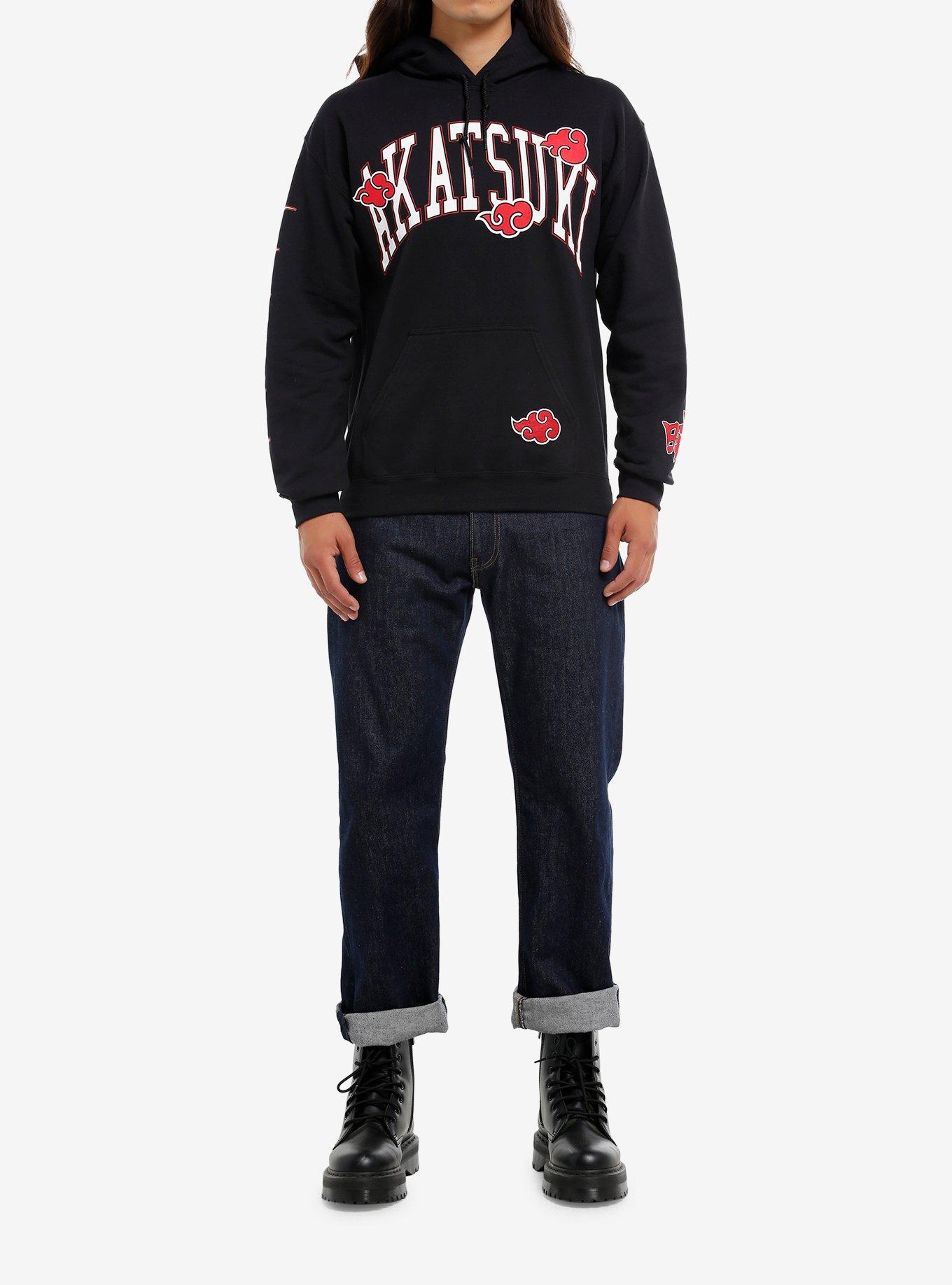 Naruto Shippuden Akatsuki Clouds Hoodie, BLACK, alternate