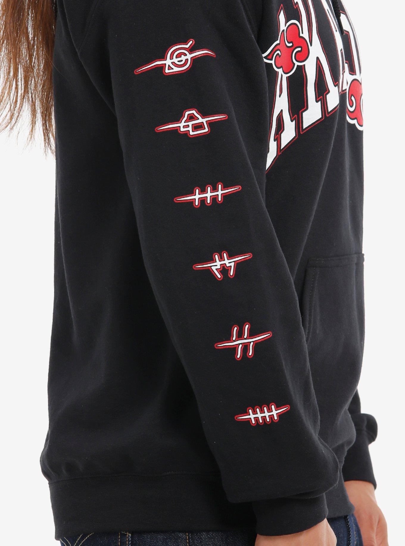 Naruto Shippuden Akatsuki Clouds Hoodie, BLACK, alternate