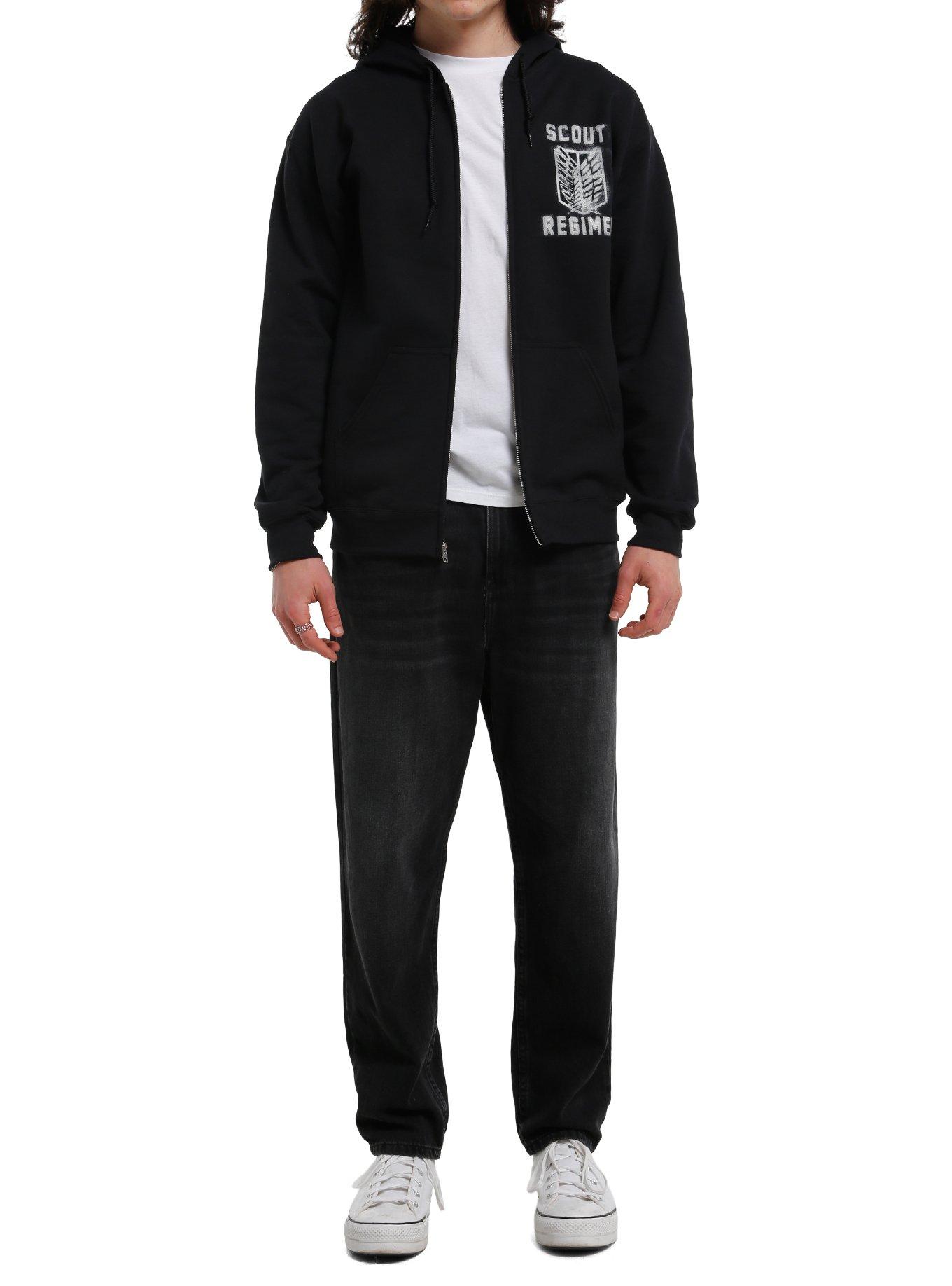 Attack On Titan Scout Regiment Hoodie, BLACK, alternate