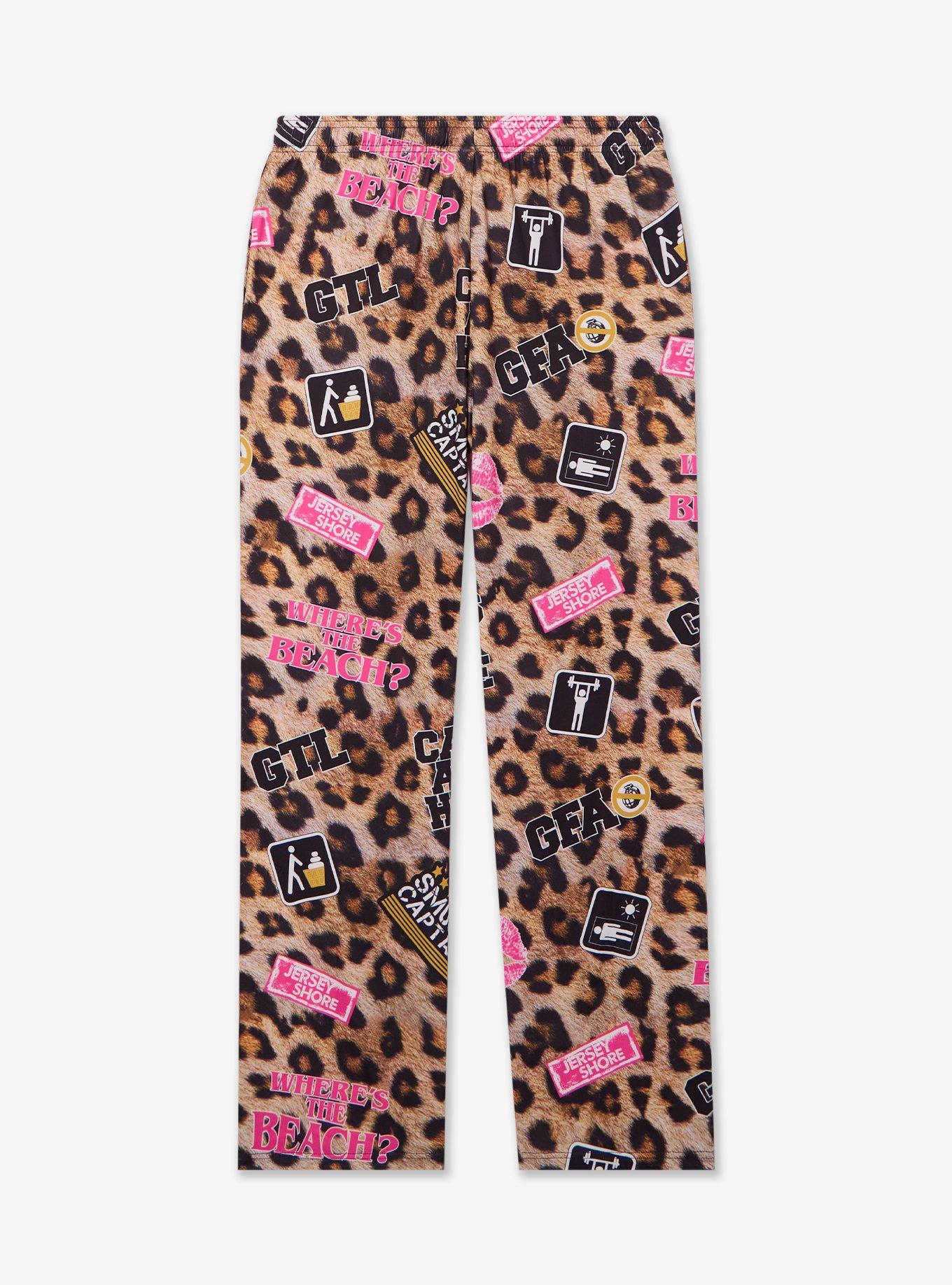 Jersey Shore Leopard Print Icons Sleep Pants - BoxLunch Exclusive, , hi-res