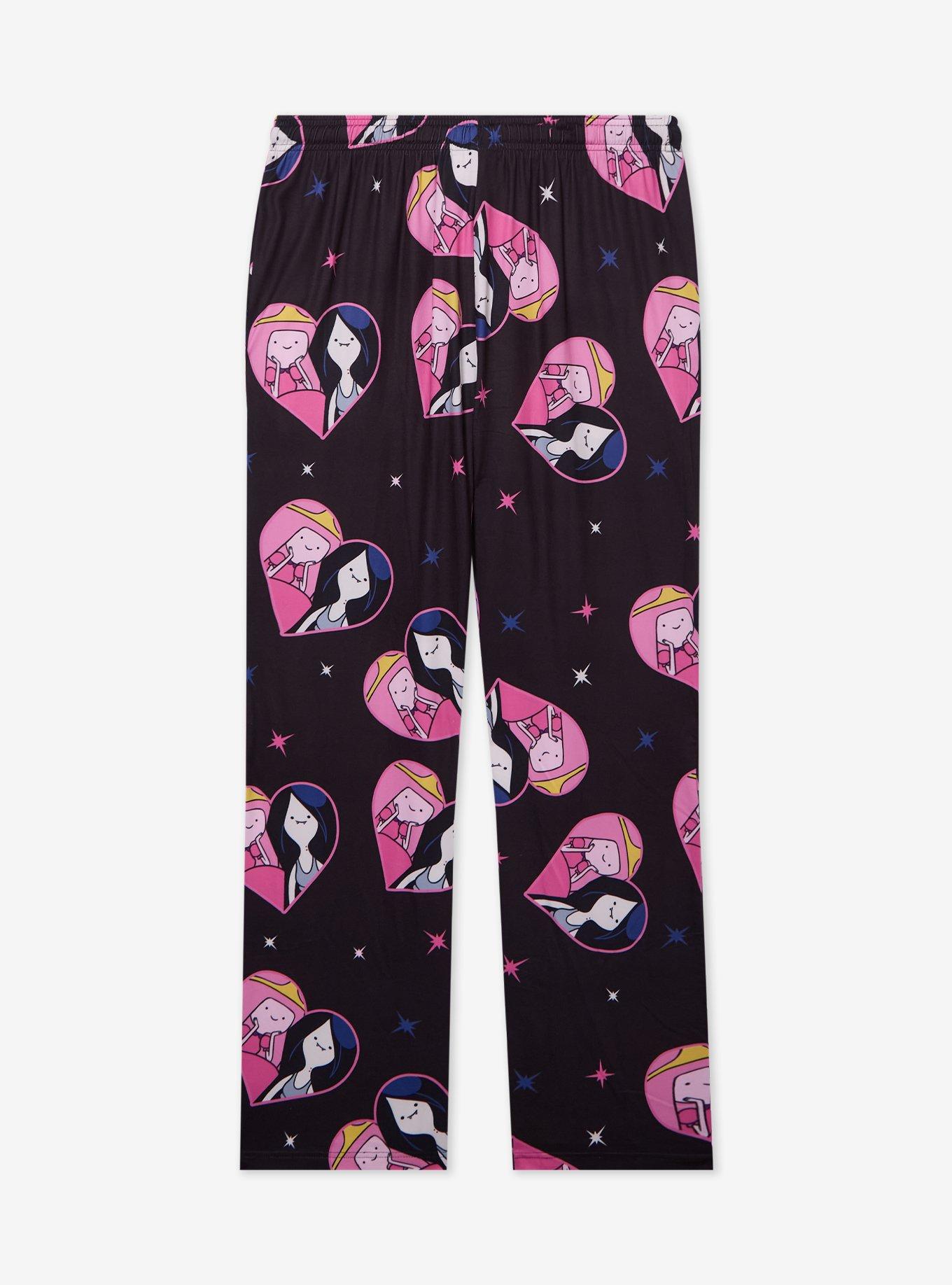 Adventure Time Marceline & Princess Bubblegum Heart Allover Print Sleep Pants, , hi-res