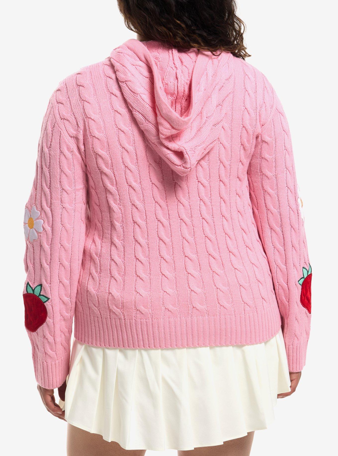 Strawberry Shortcake Patches Girls Knit Hoodie Plus Size, , hi-res