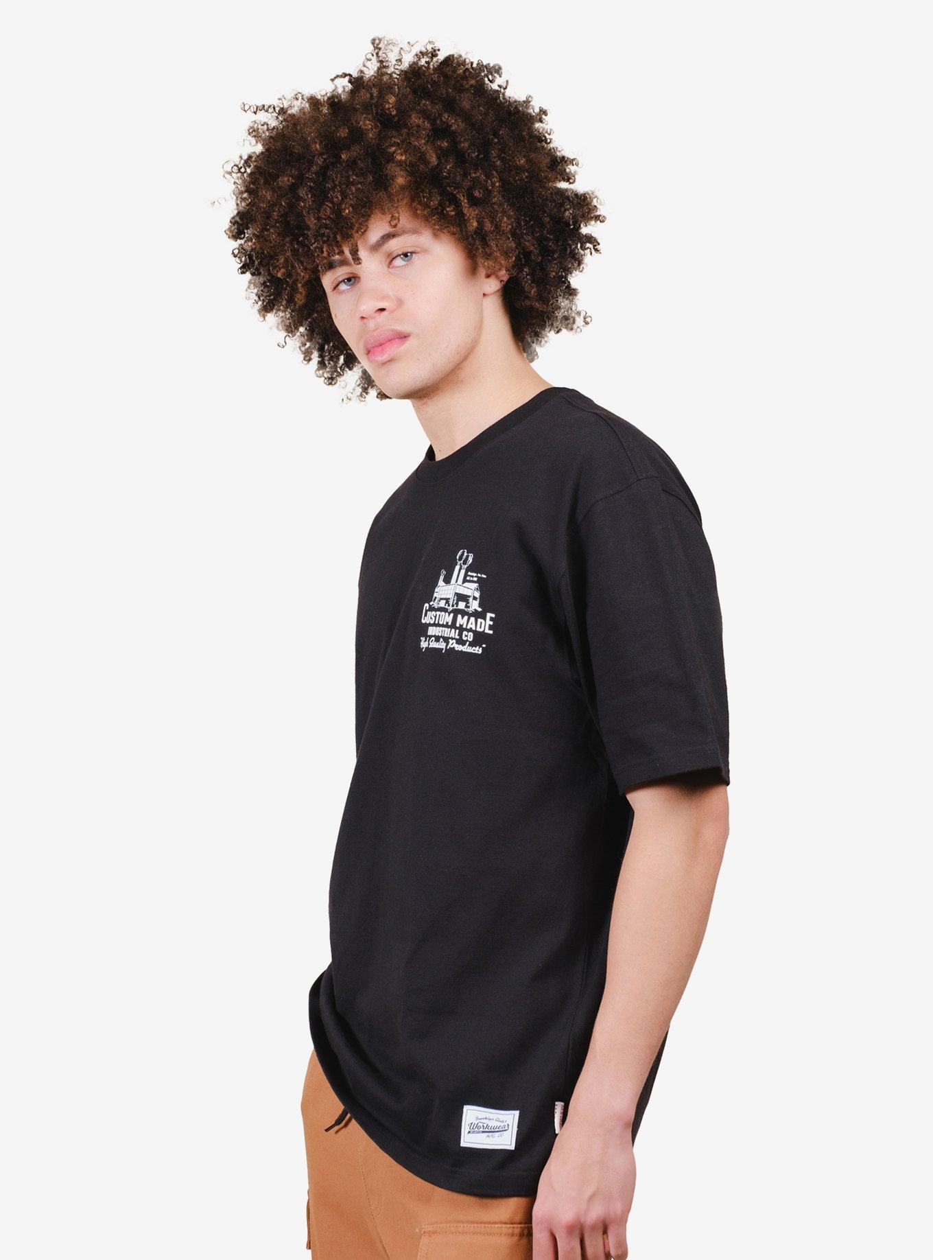 Premium Heavy Weight Industrial Tee Black, BLACK, alternate