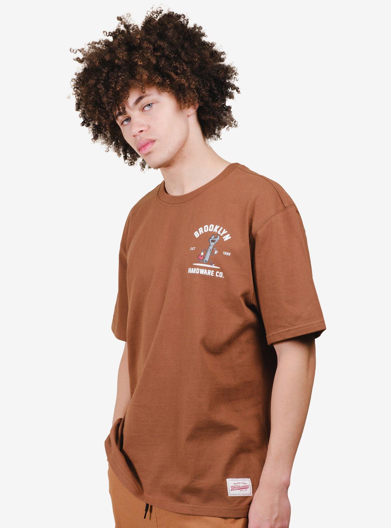 Premium Heavy Weight Hardware Co Tee Brown, BROWN, alternate