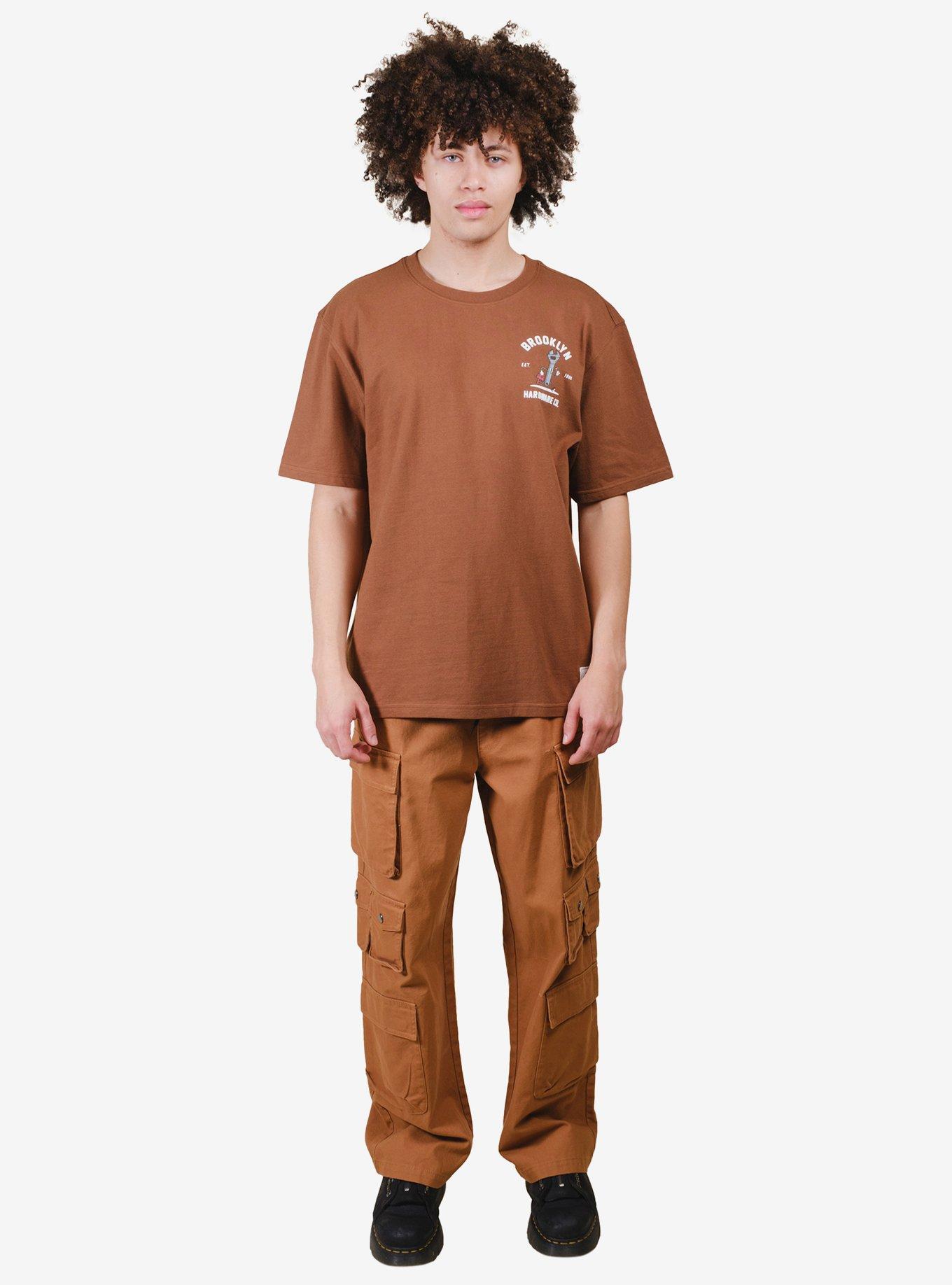 Premium Heavy Weight Hardware Co Tee Brown, BROWN, alternate