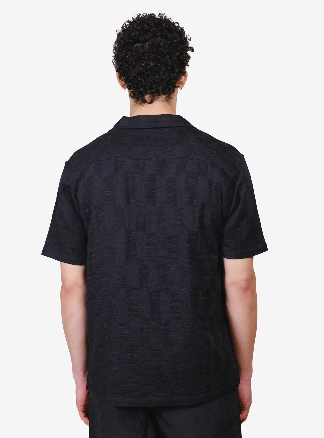 Dice Jacquard Woven Shirt Black, , hi-res