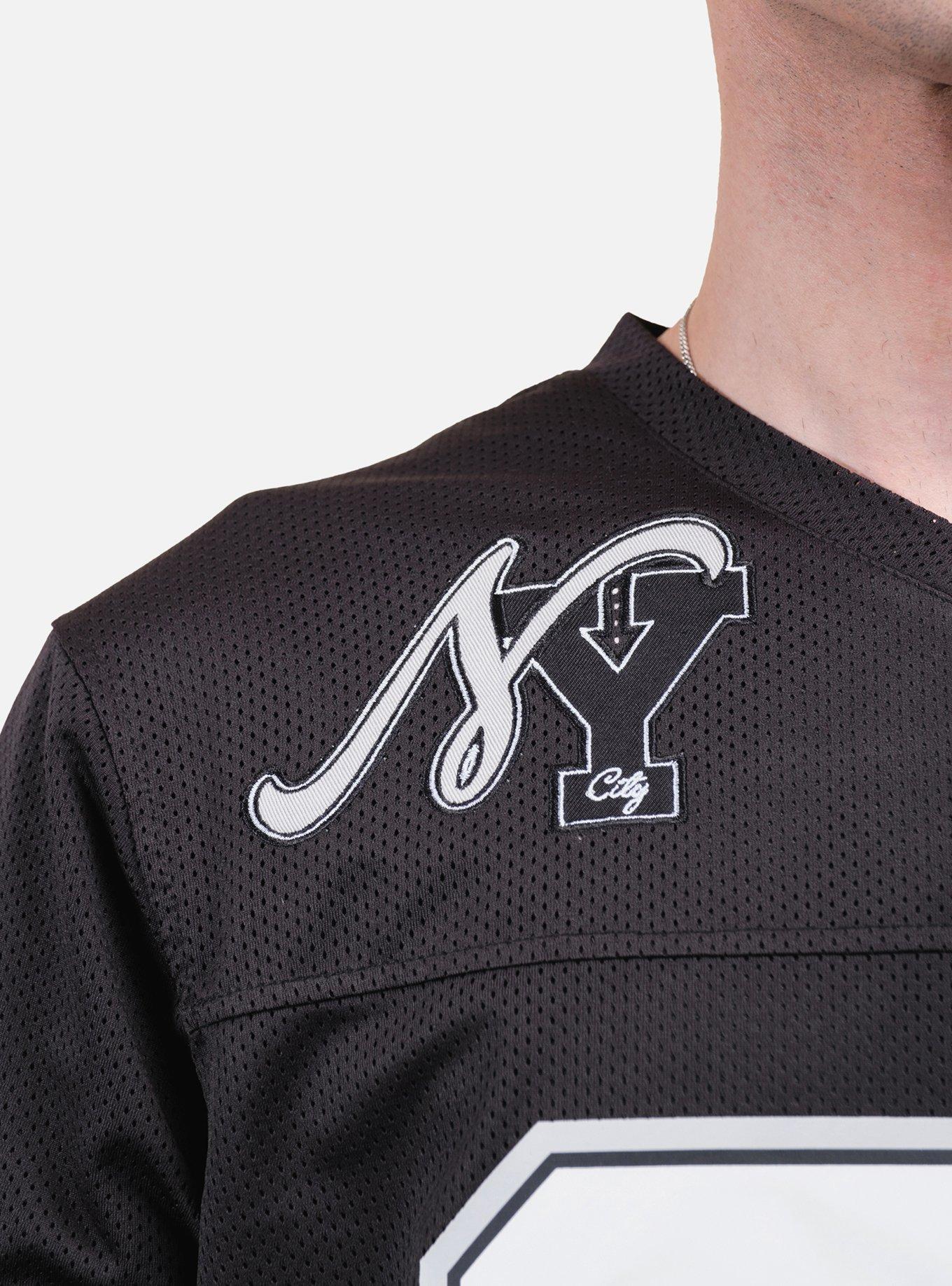 NY Mesh Football Jersey Black, BLACK, alternate